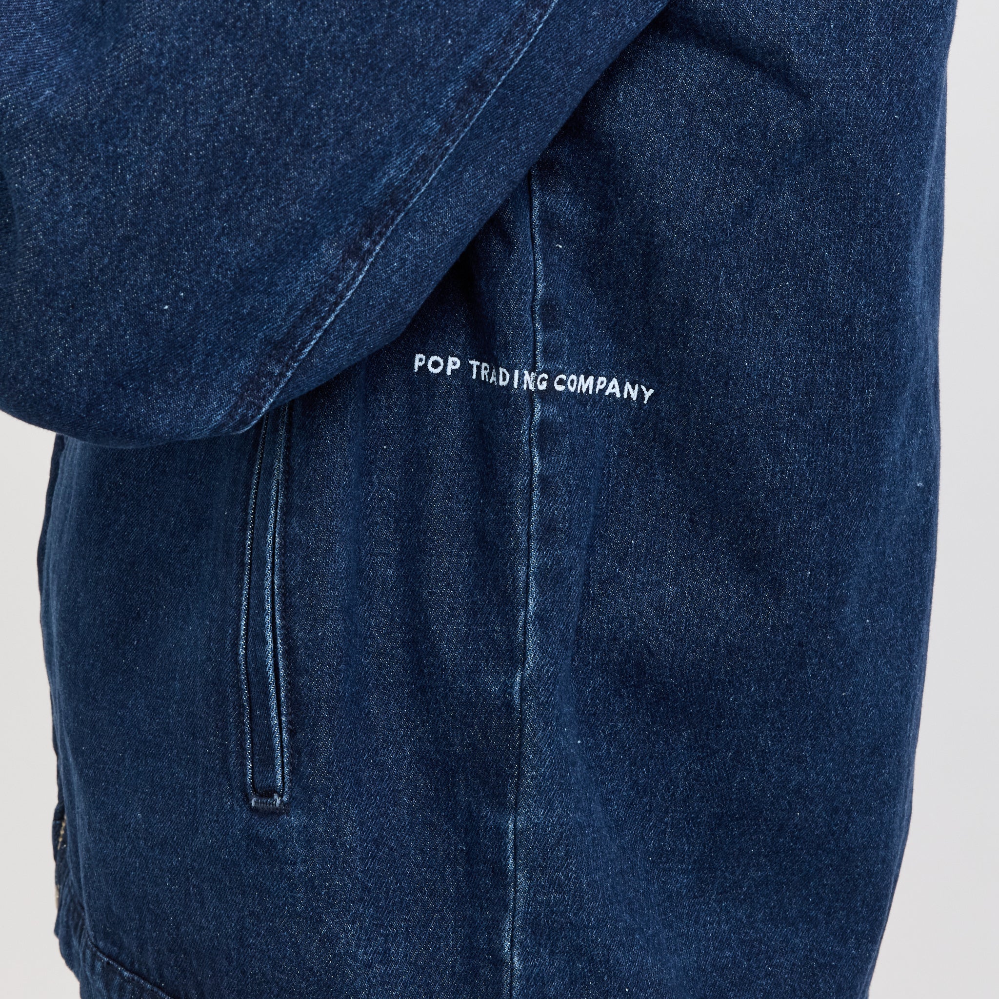 Denim Full Zip Jacket Rinsed Denim