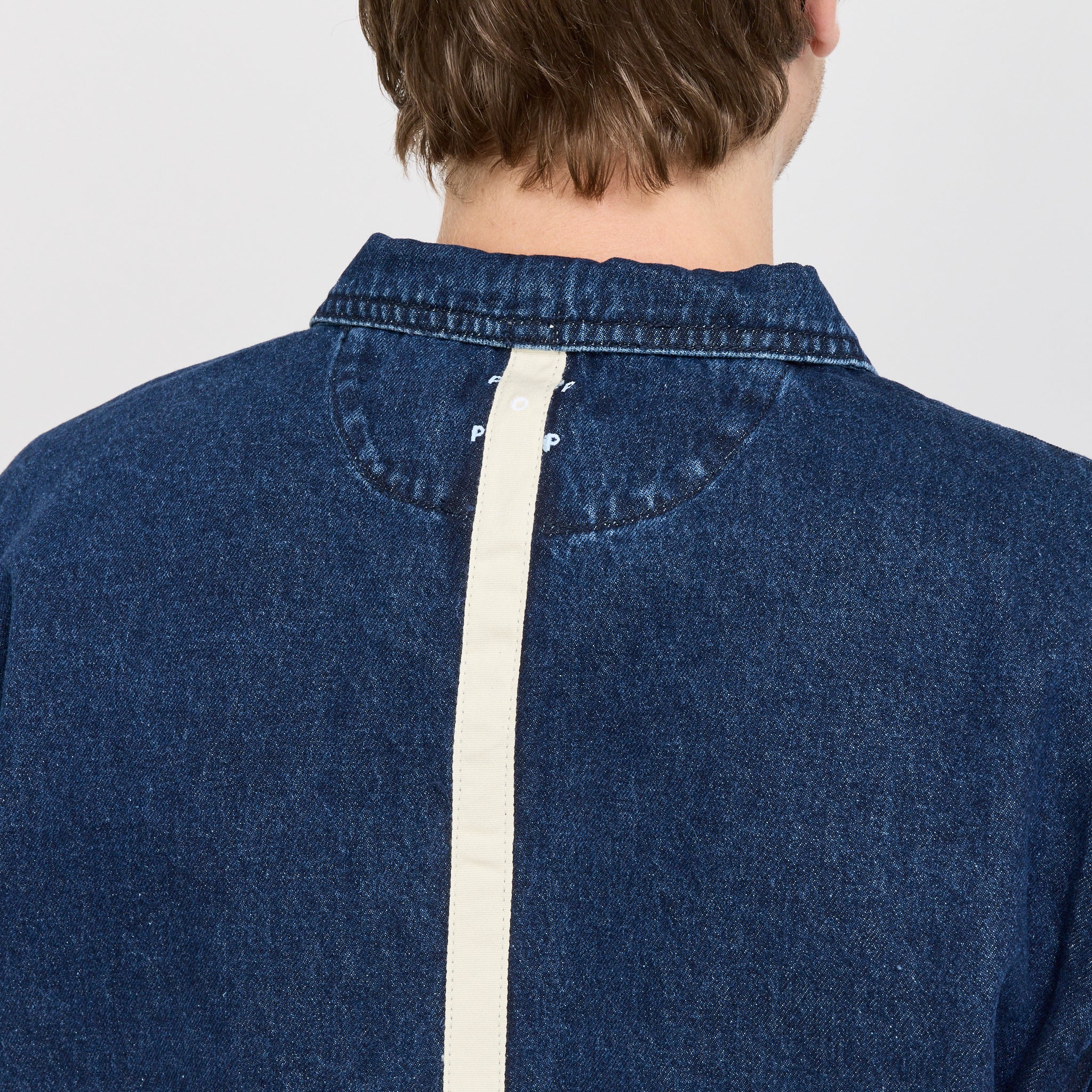 Denim Full Zip Jacket Rinsed Denim