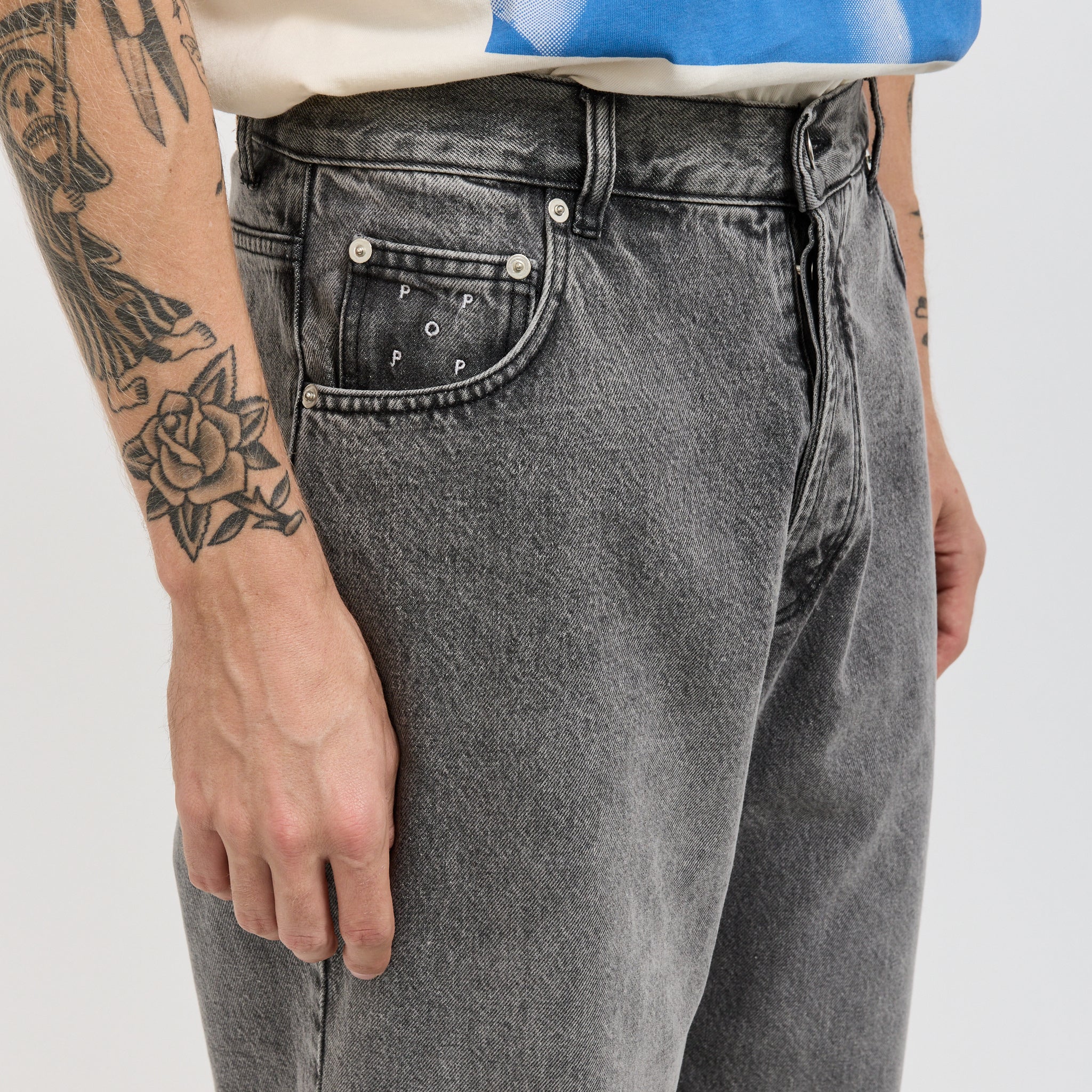 Drs Denim Pants Light Grey