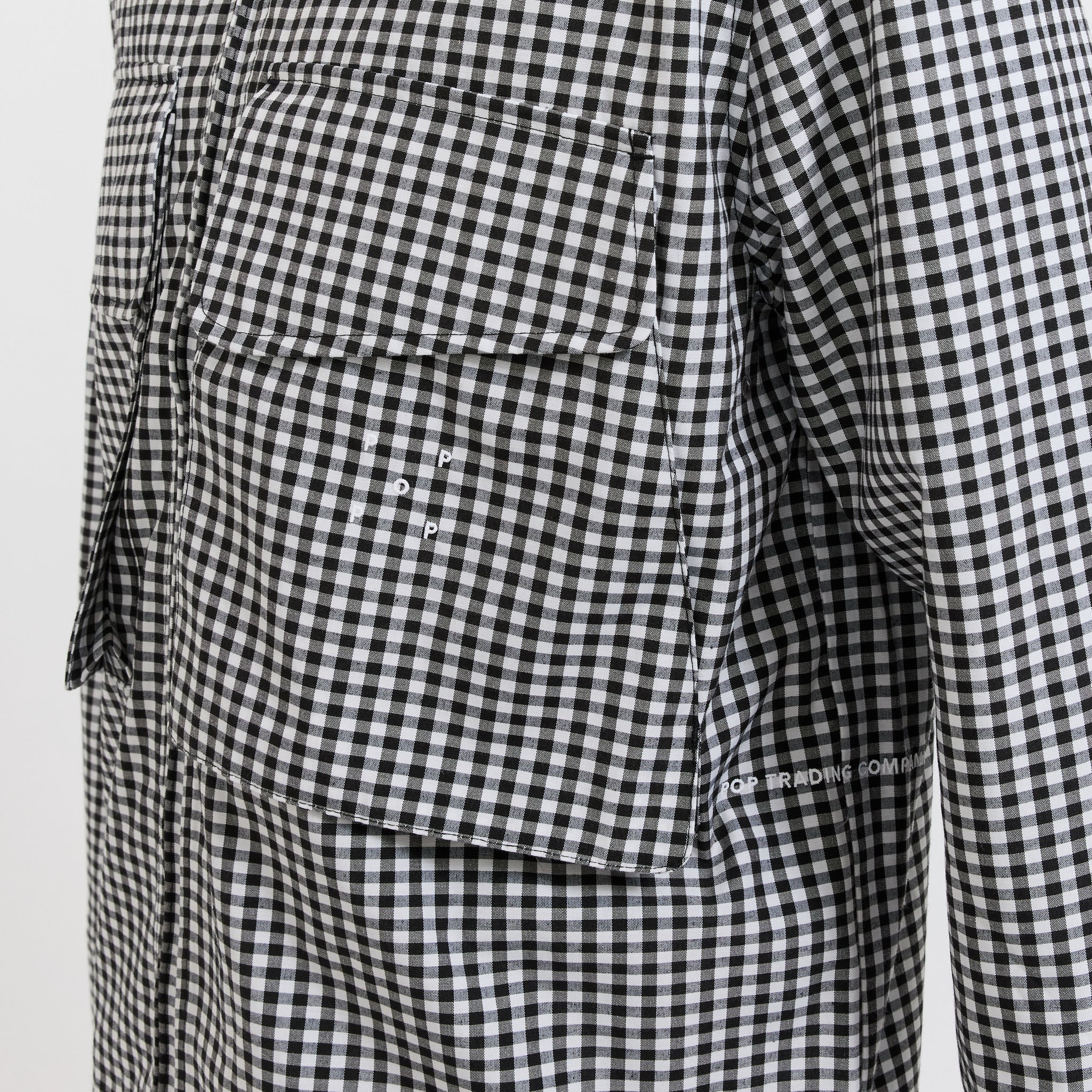 Gingham Boxer Overshirt Black/Off White
