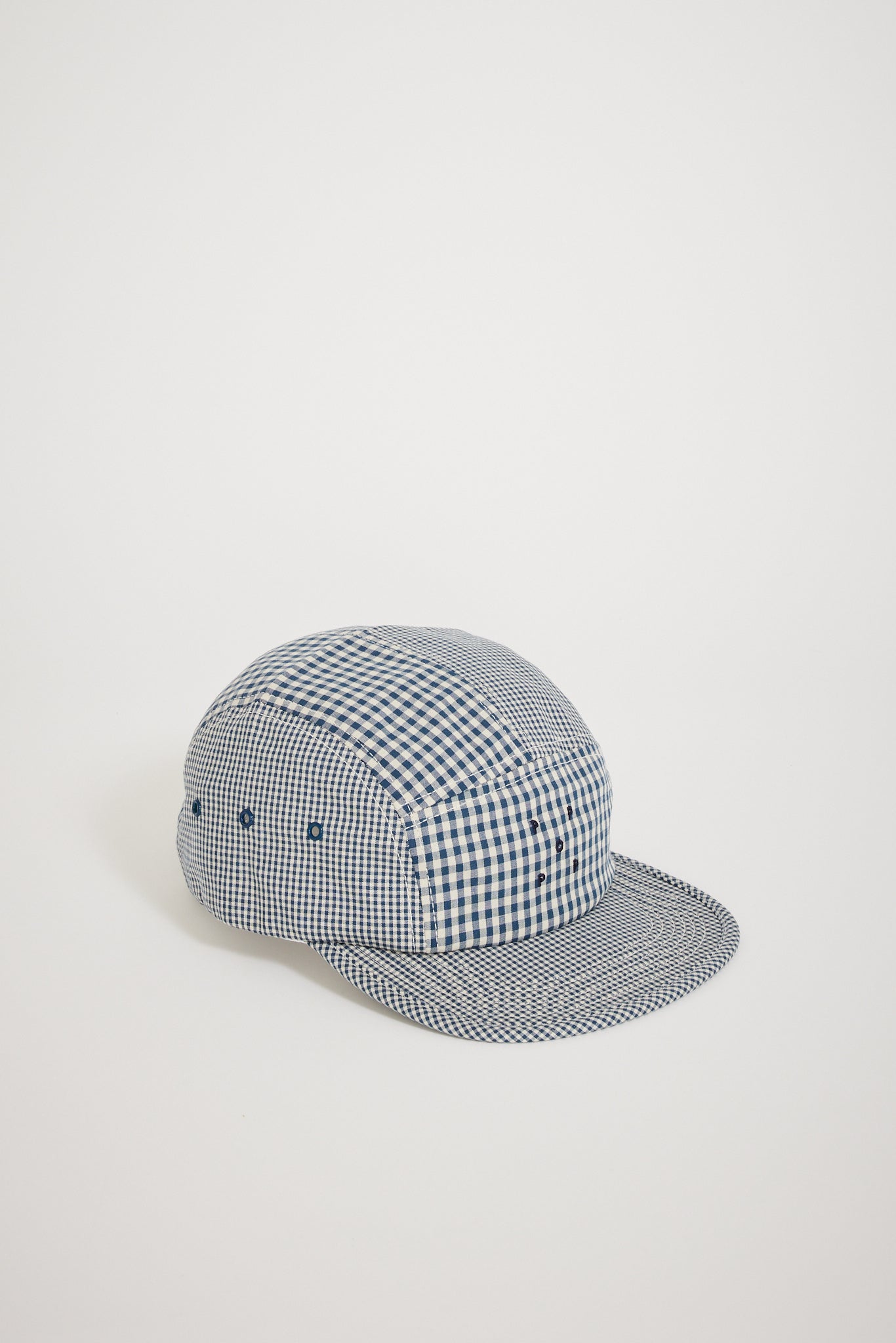 Pop Trading Company | Gingham Fivepanel Hat Navy/White | Maplestore