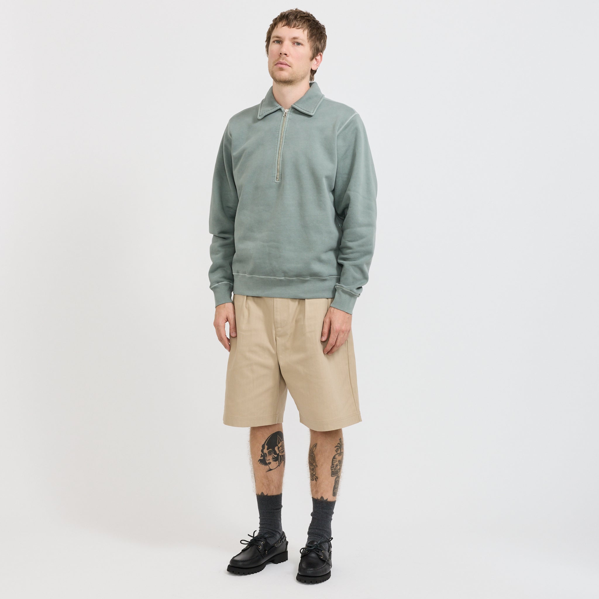 Halfzip Sweat Agave Green