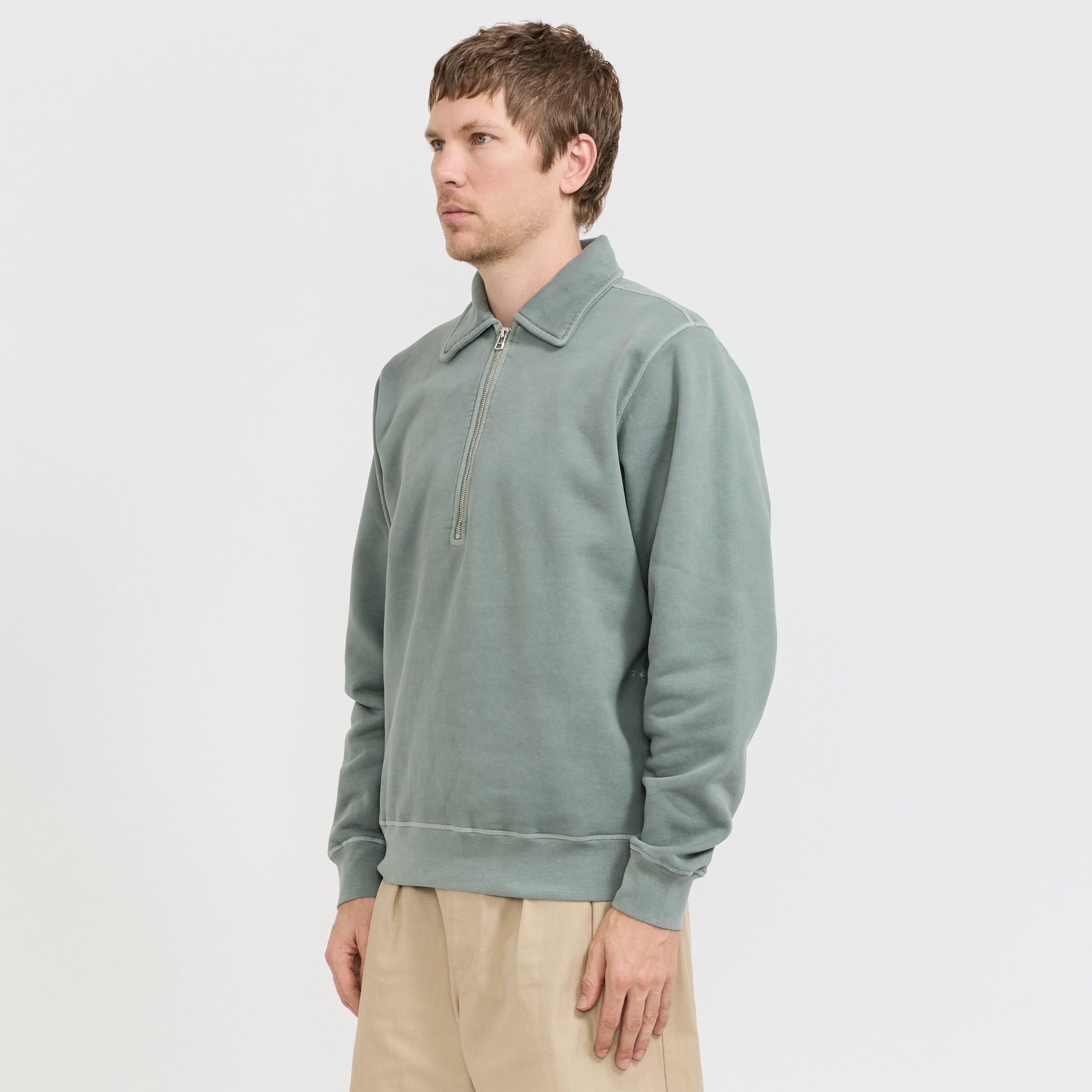 Halfzip Sweat Agave Green