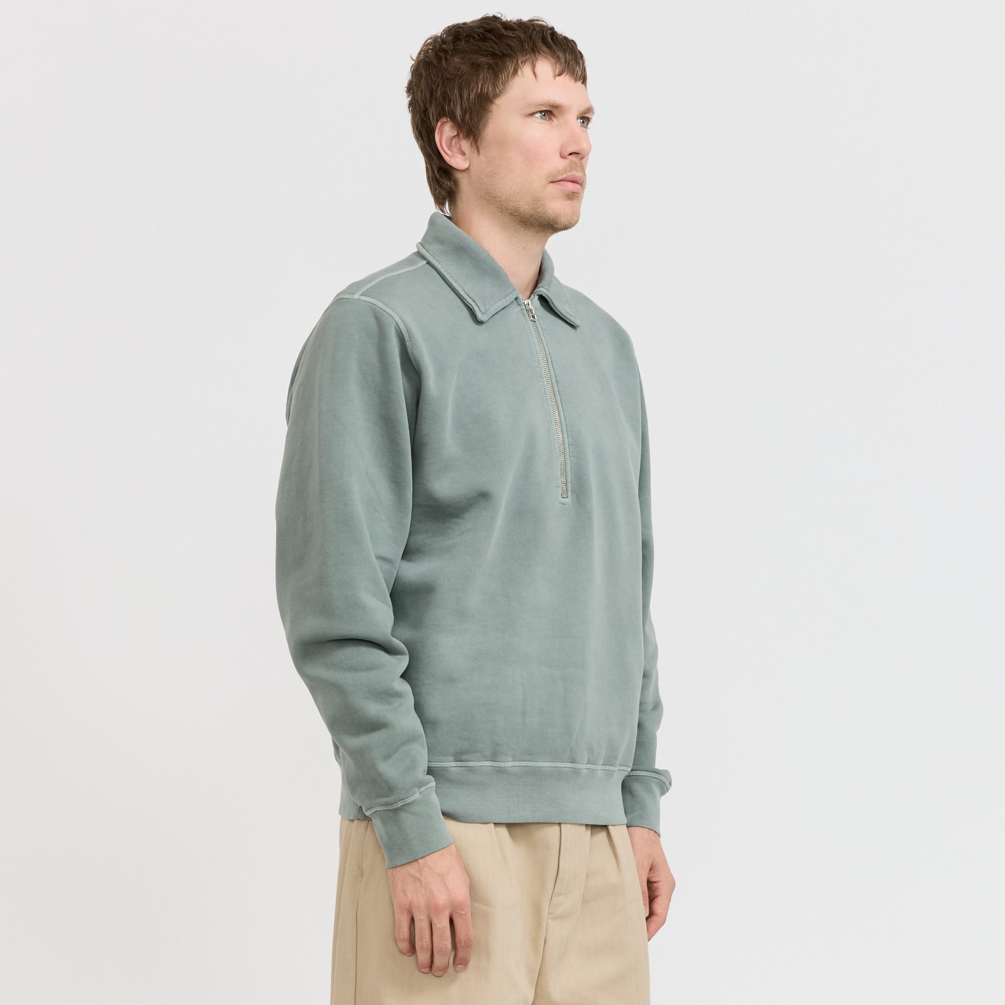 Halfzip Sweat Agave Green