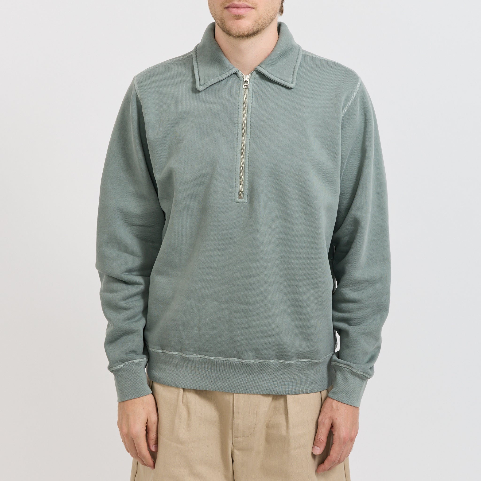 Halfzip Sweat Agave Green