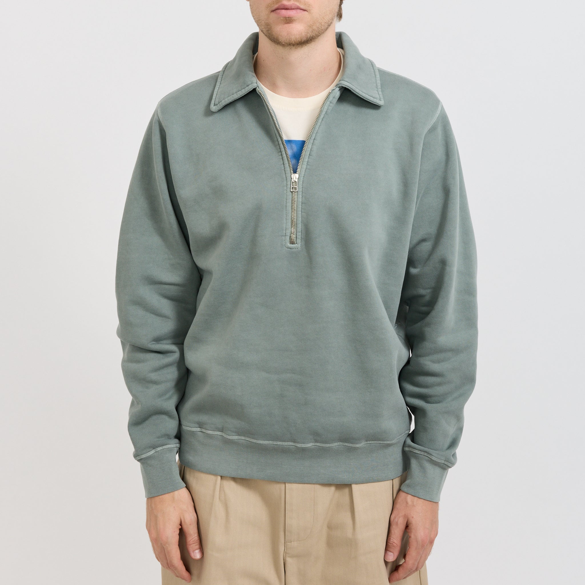 Halfzip Sweat Agave Green