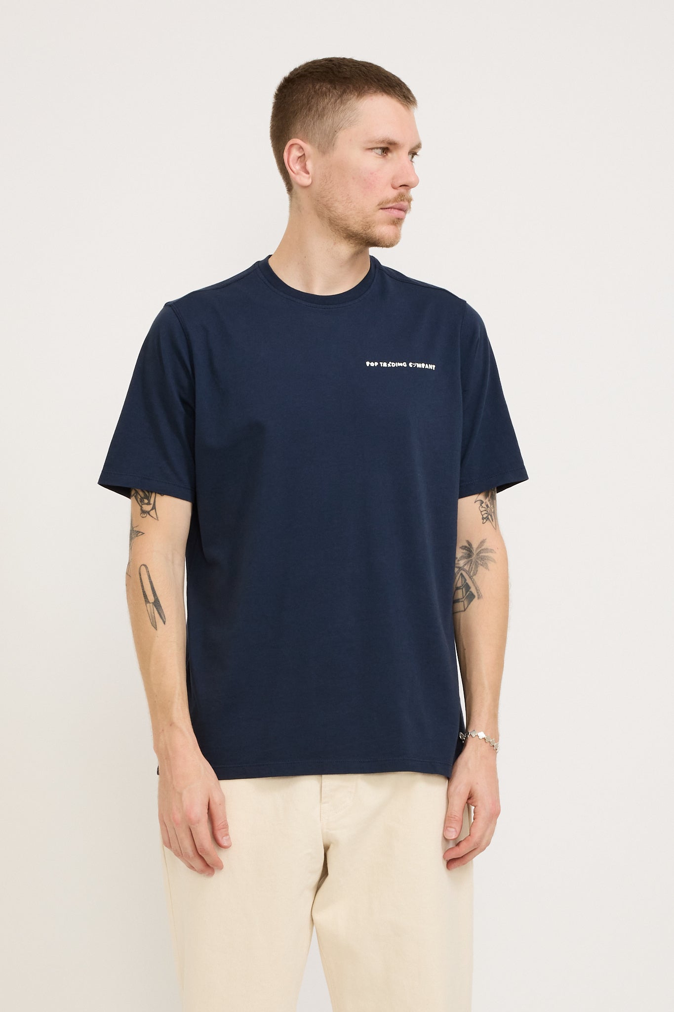 Pop Trading Company | Reni T-Shirt Navy/Glow In The Dark | Maplestore