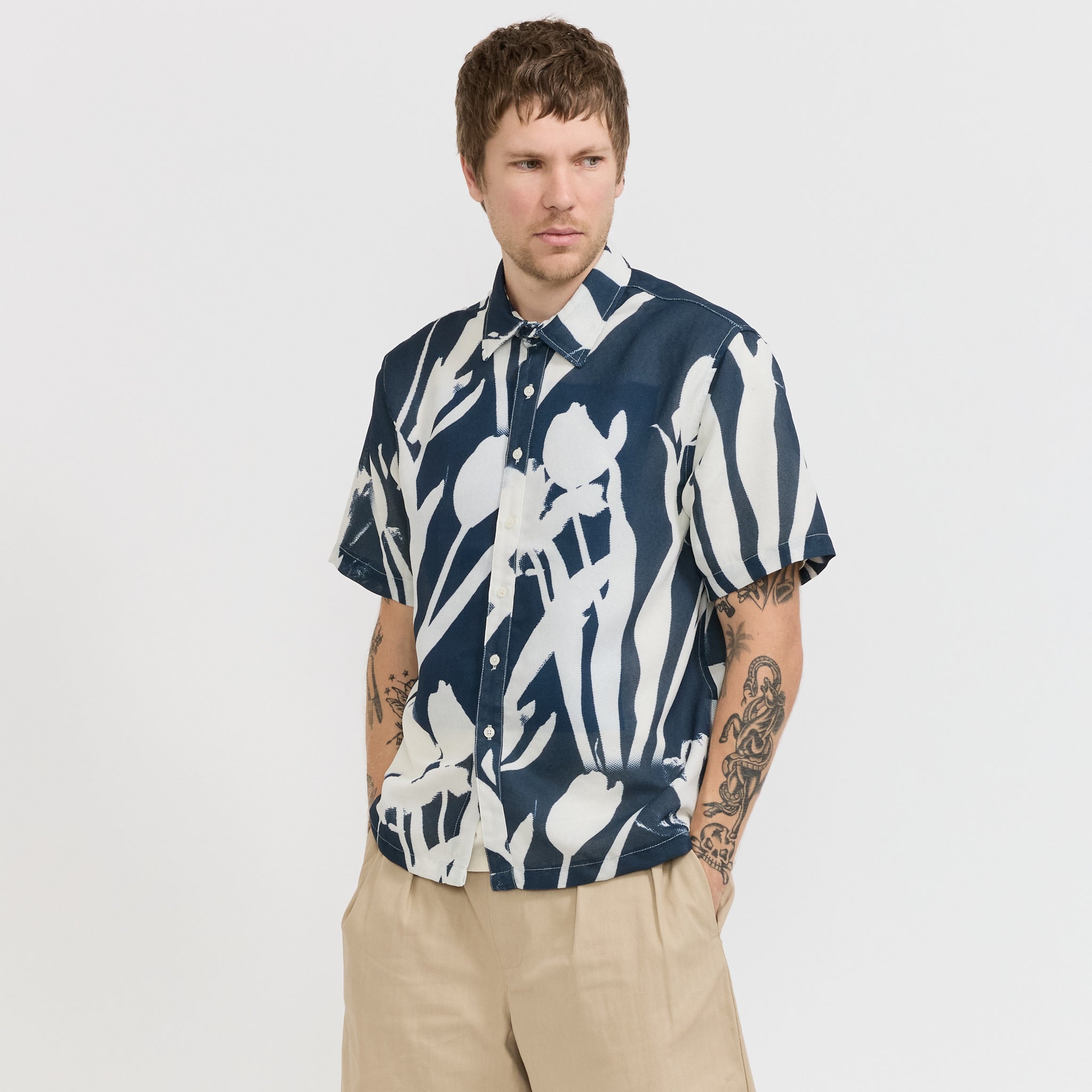 Tulip Short Sleeve Shirt Navy
