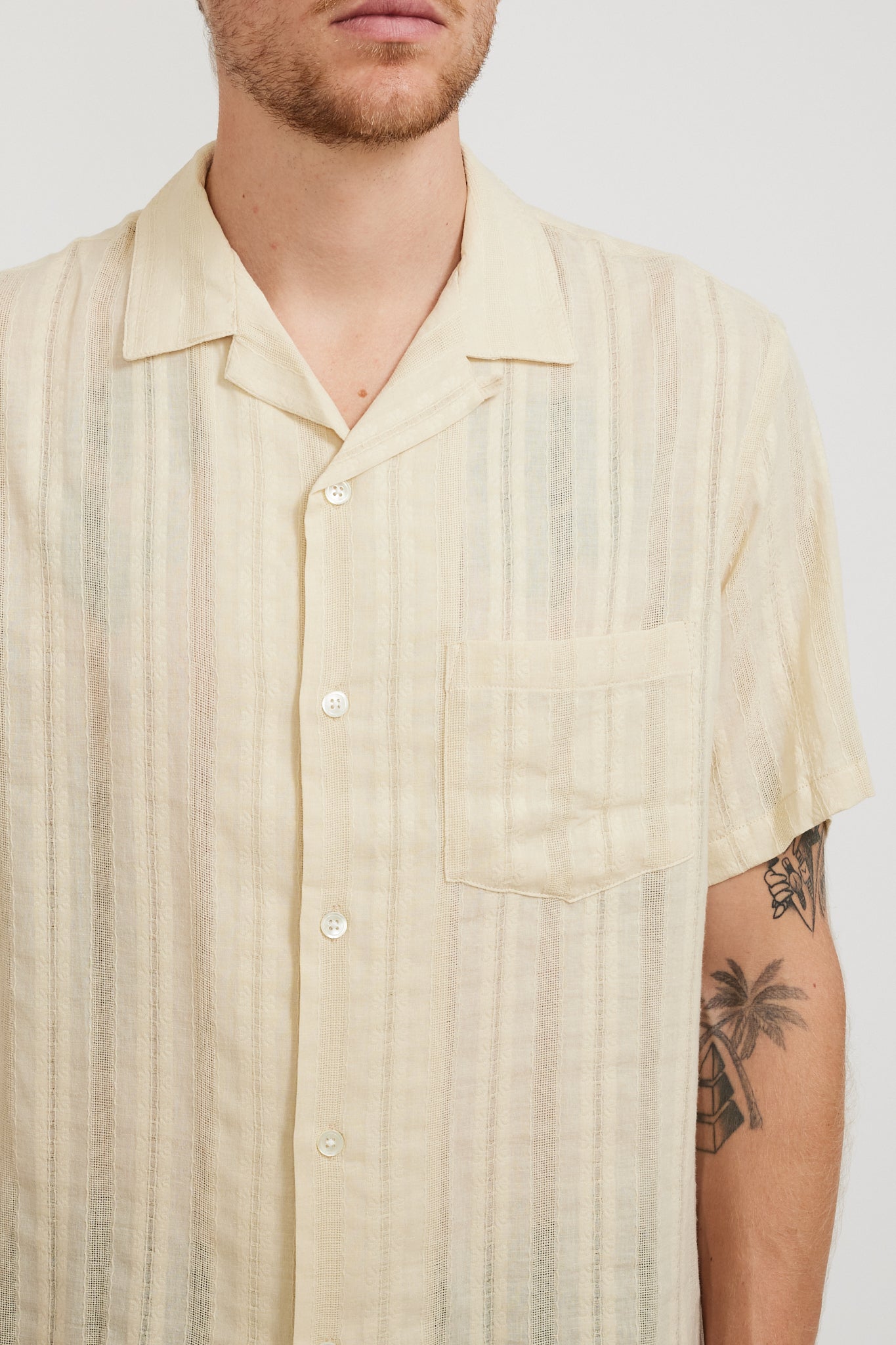 Portuguese Flannel | Almada Shirt Ecru | Maplestore