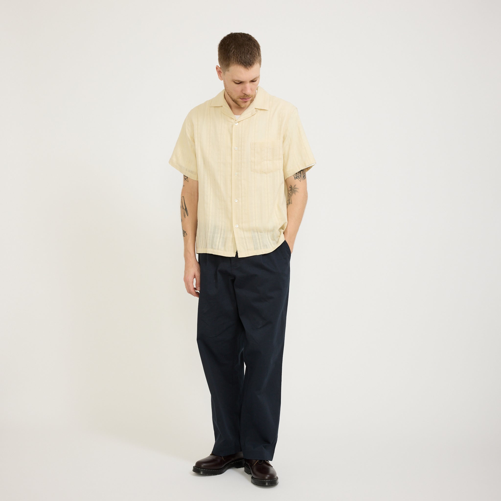 Portuguese Flannel | Almada Shirt Ecru | Maplestore