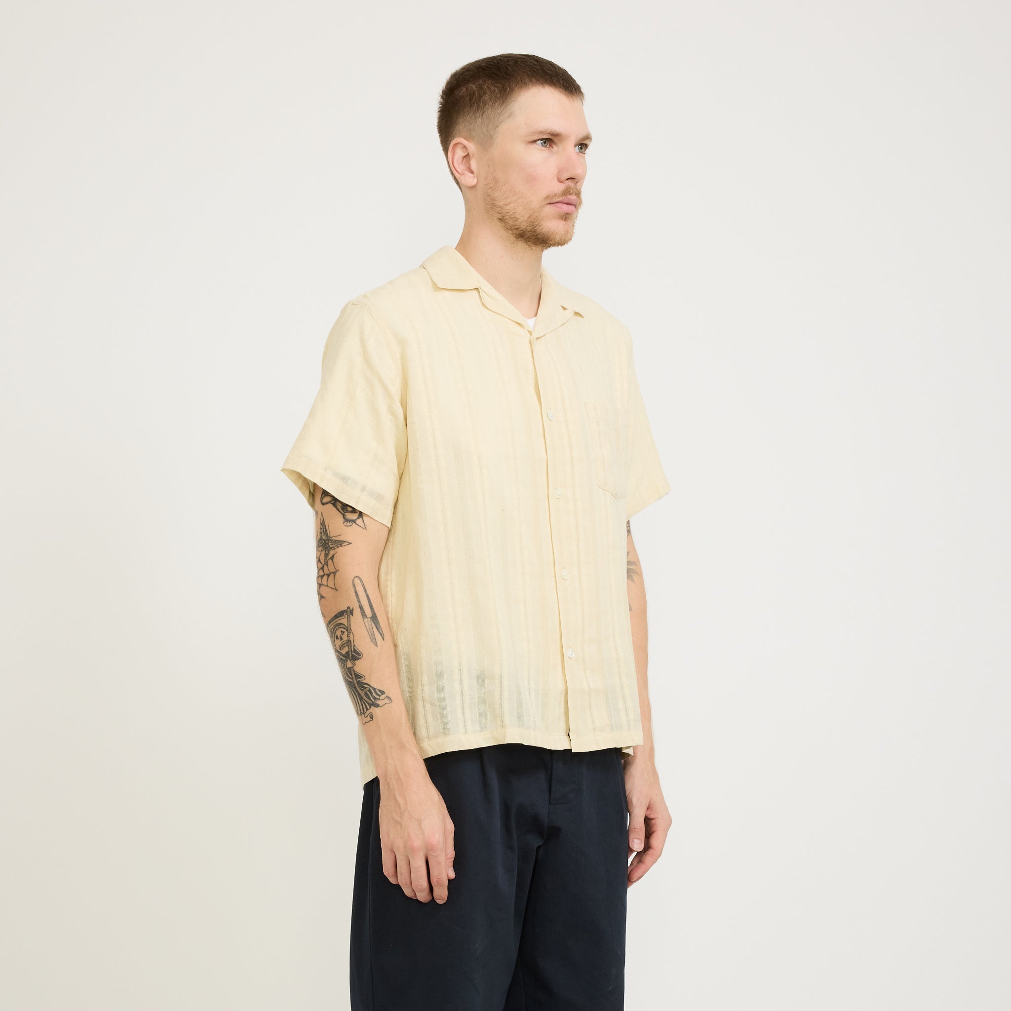 Portuguese Flannel | Almada Shirt Ecru | Maplestore