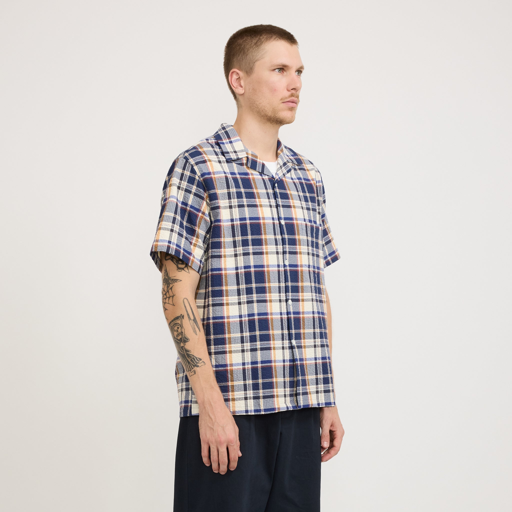 Portuguese Flannel | Prainha Shirt Blue | Maplestore