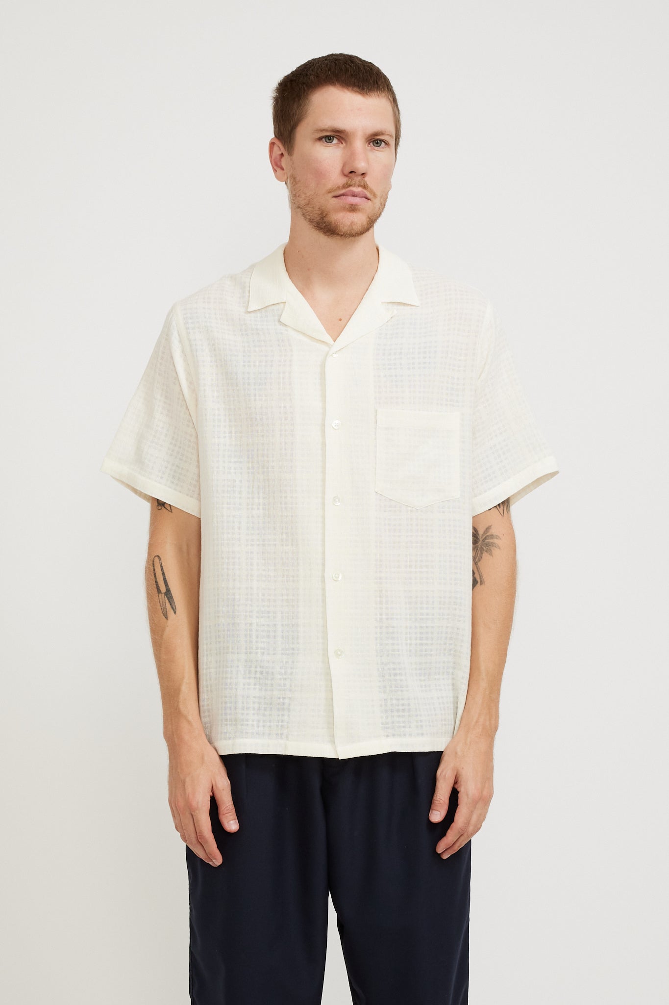 Portuguese Flannel | Grain Cotton Shirt White | Maplestore