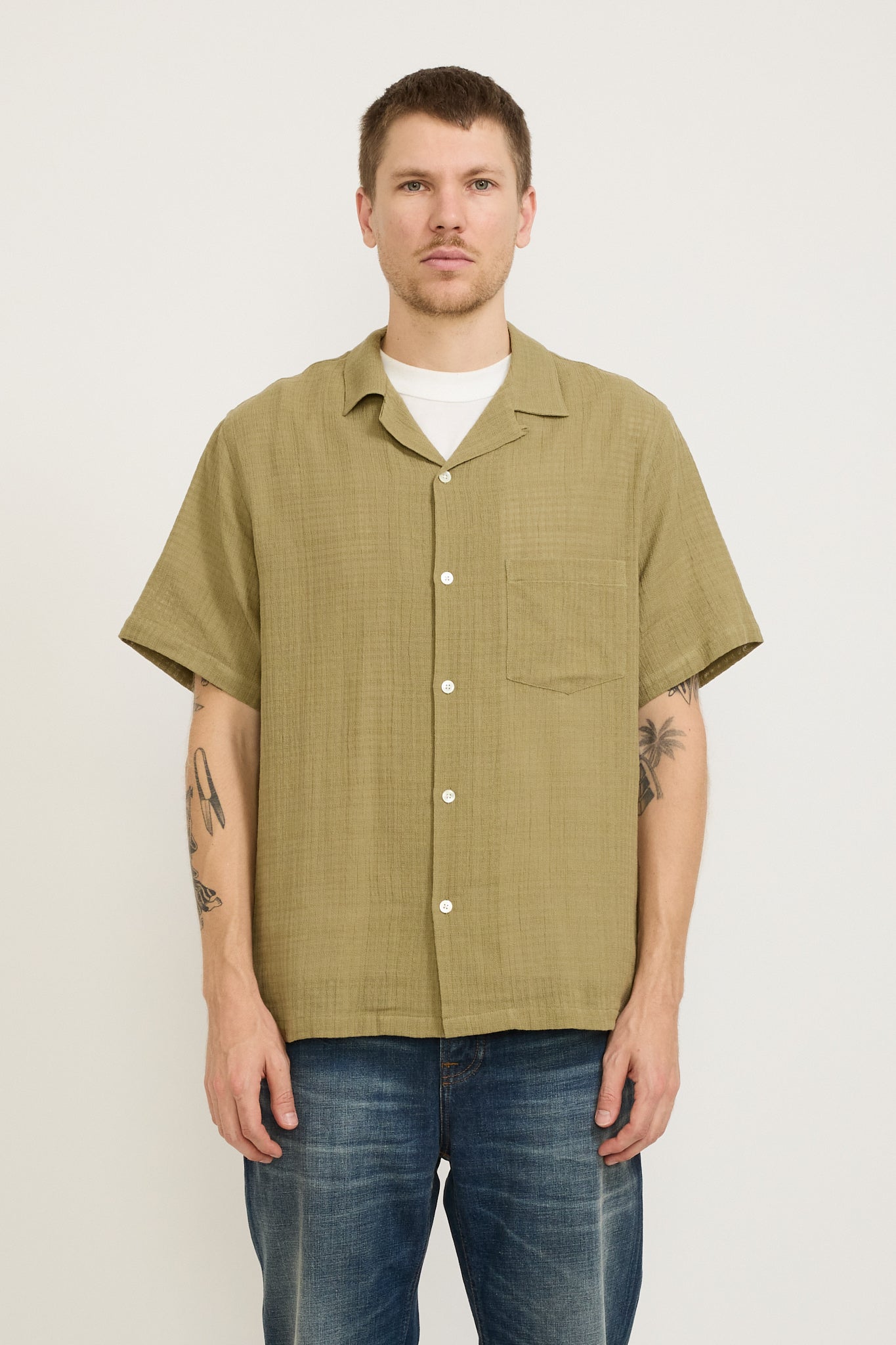 Grain SS Shirt Khaki