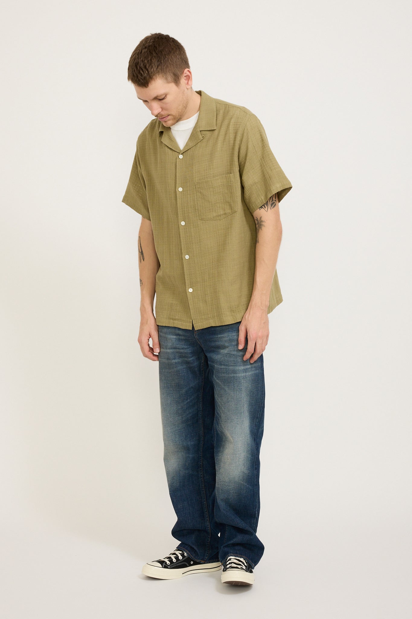 Grain SS Shirt Khaki