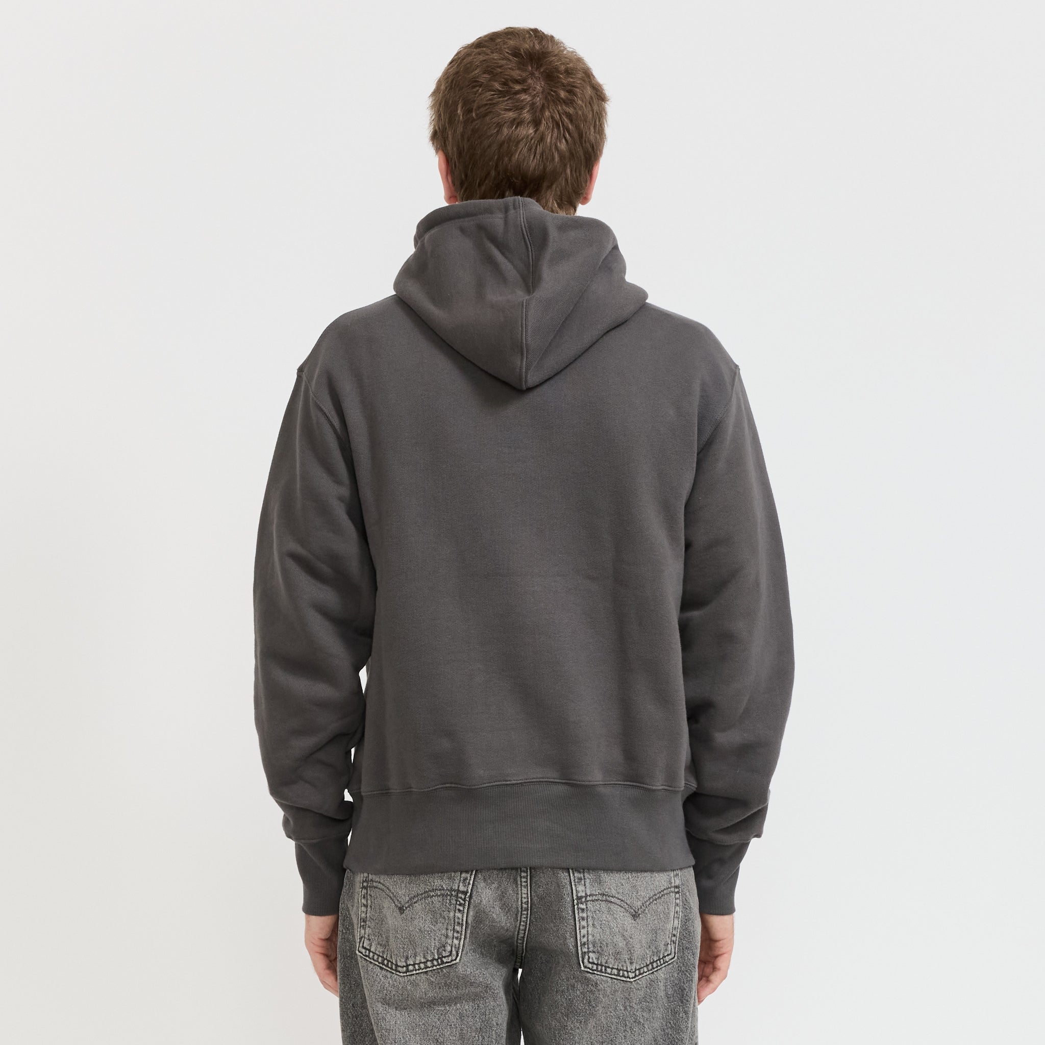 Power Goods | Loopback Hoodie Washed Black | Maplestore