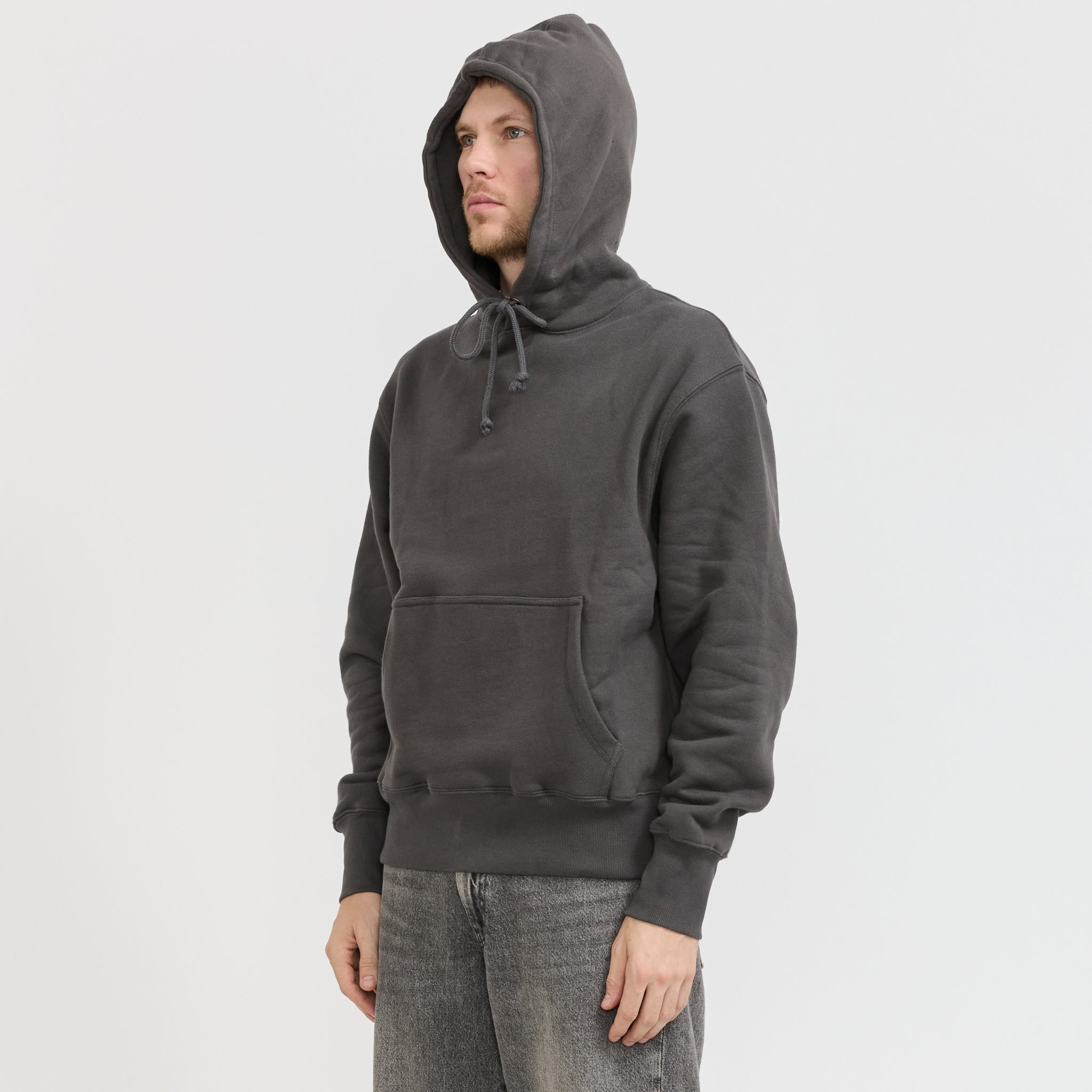 Power Goods | Loopback Hoodie Washed Black | Maplestore