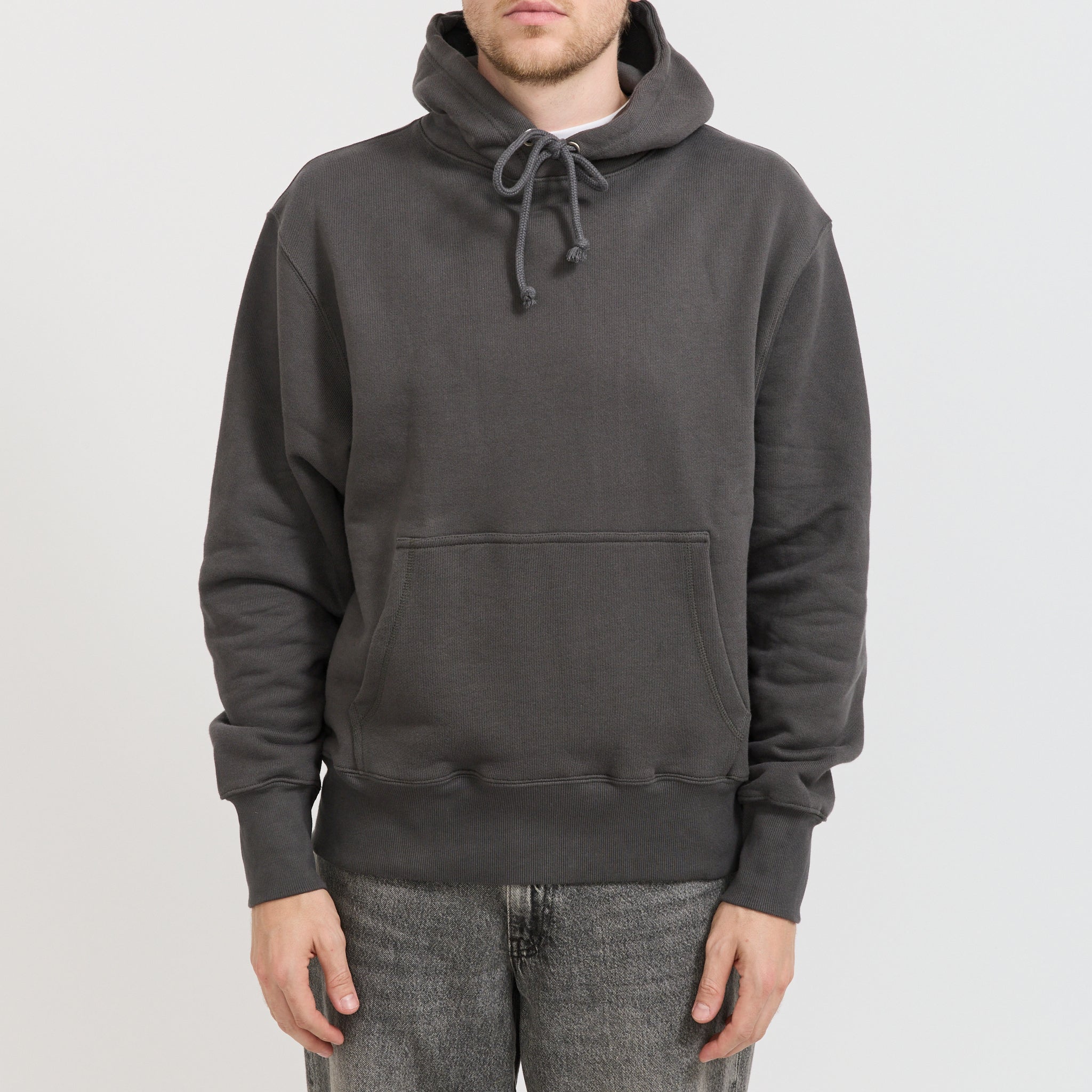 Power Goods | Loopback Hoodie Washed Black | Maplestore