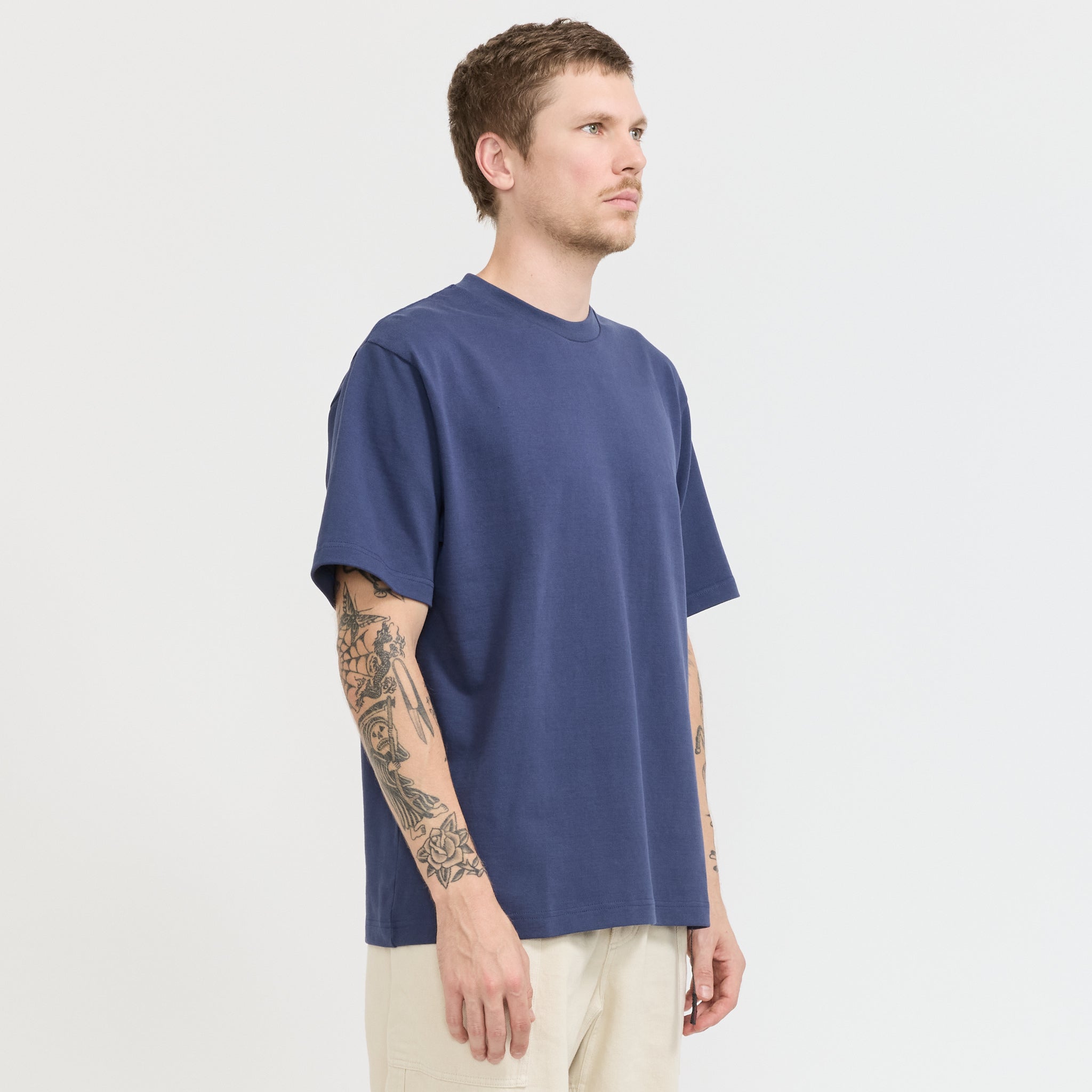 Power Goods | Super Weight Tee Navy Blue | Maplestore
