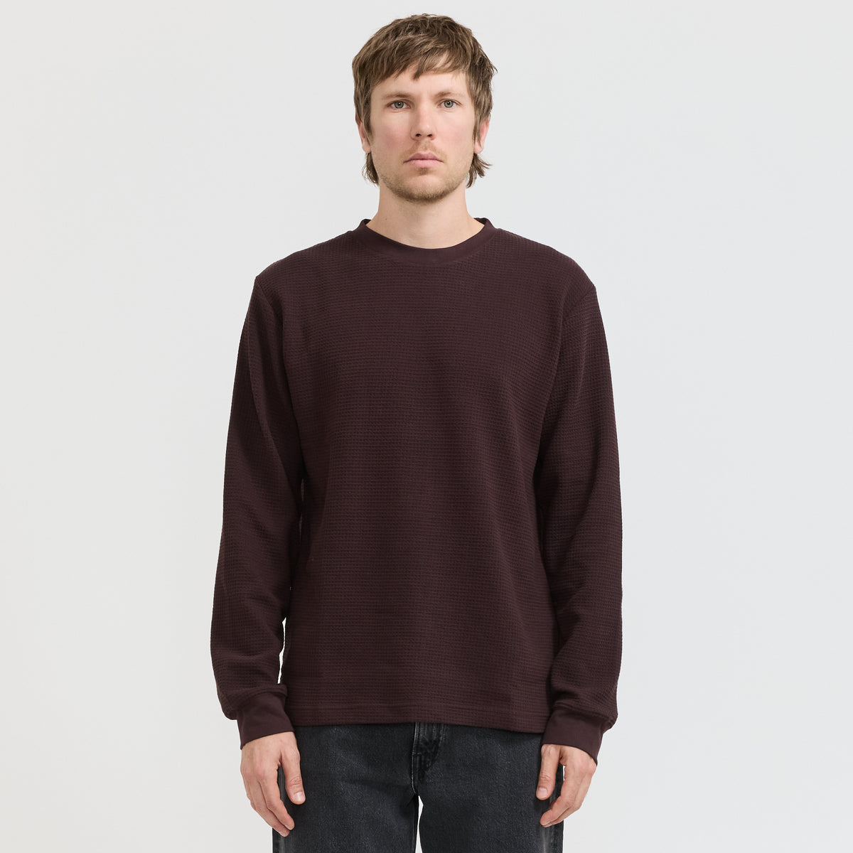 Thermal Waffle LS Tee Coffee