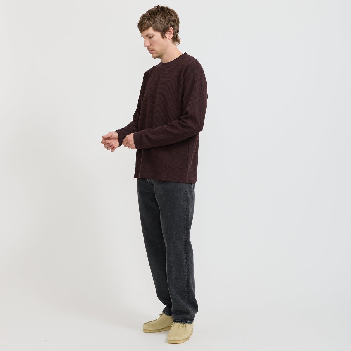 Thermal Waffle LS Tee Coffee