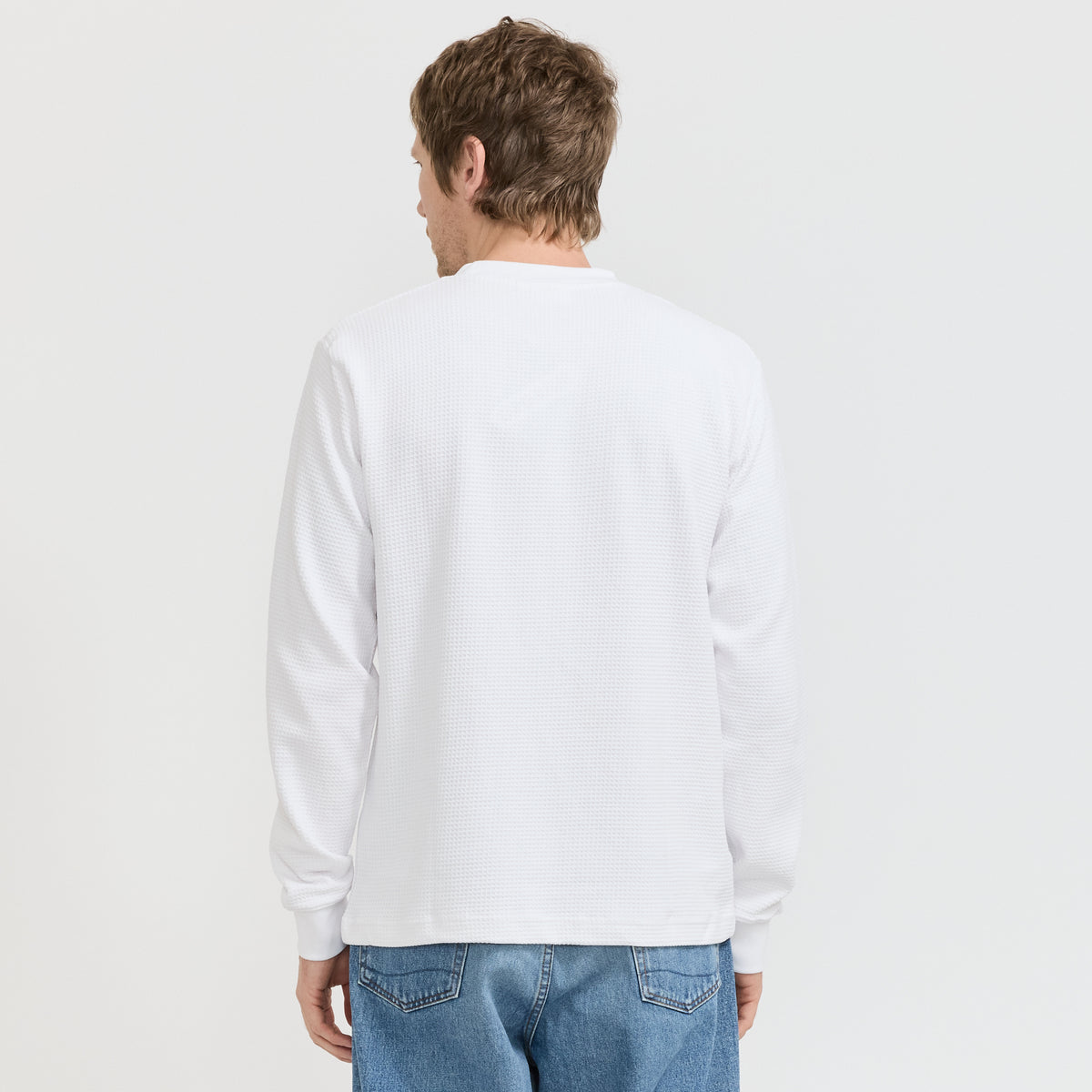 Thermal Waffle LS Tee White