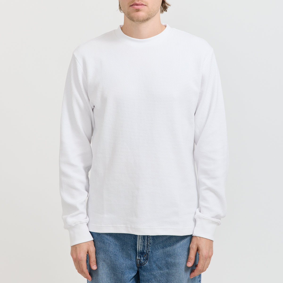 Thermal Waffle LS Tee White