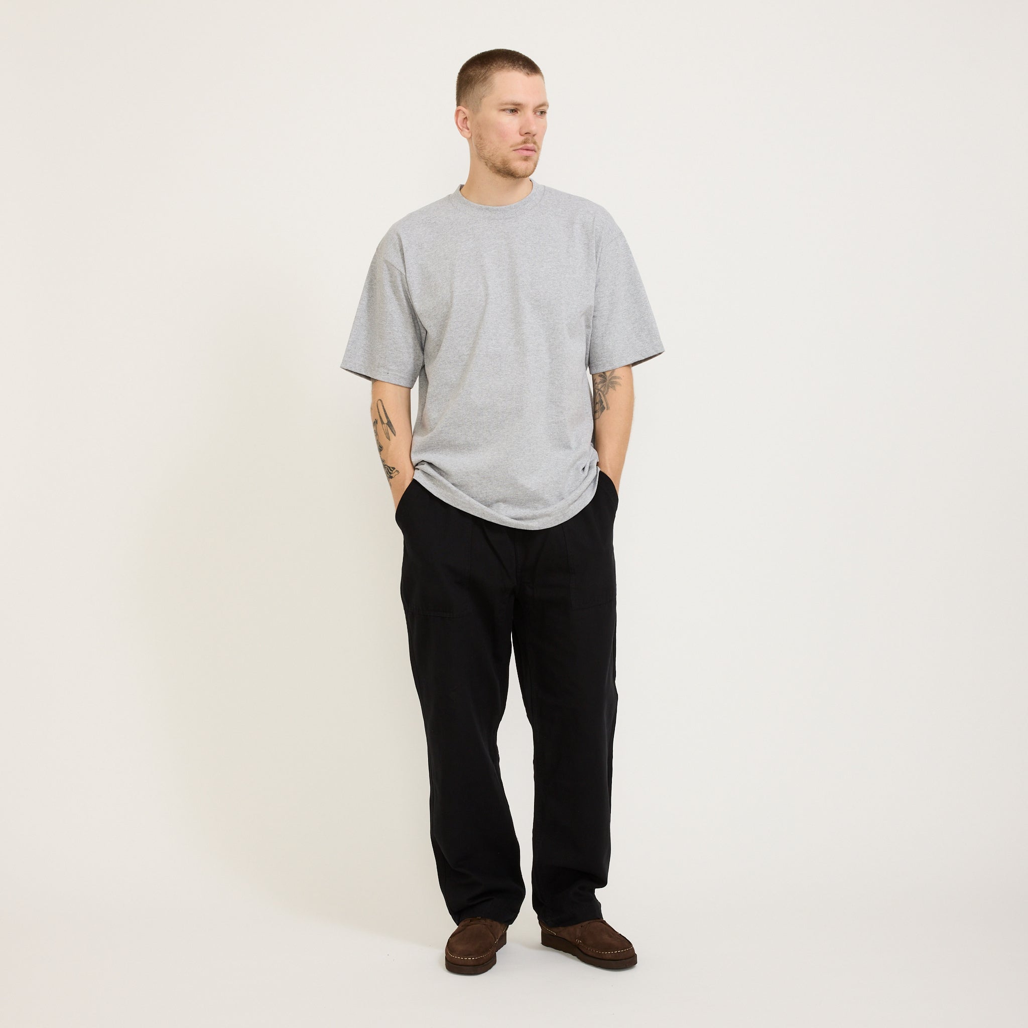 Heavyweight S/S Tee Heather Grey