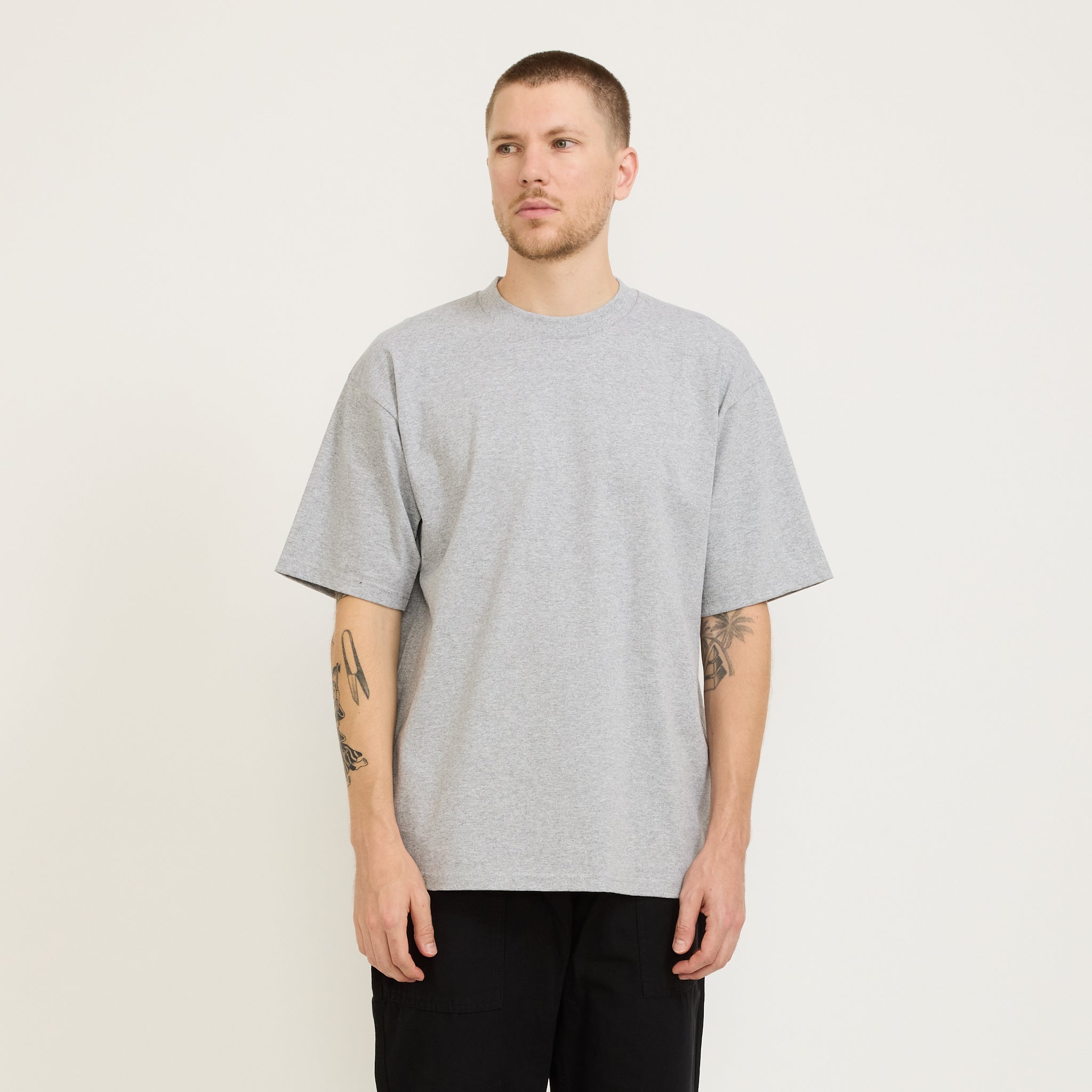 Pro Club | Heavyweight S/S Tee Heather Grey | Maplestore