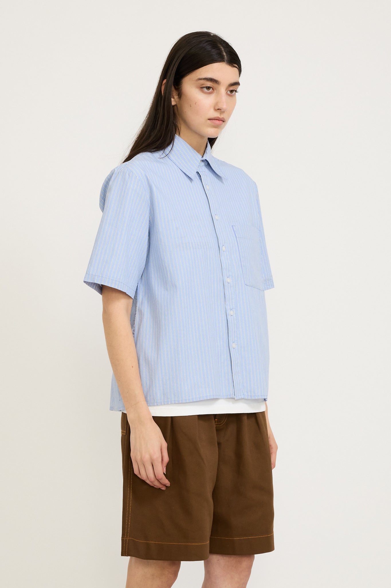 Pseushi | Summer Shirt Blue Stripes Womens | Maplestore