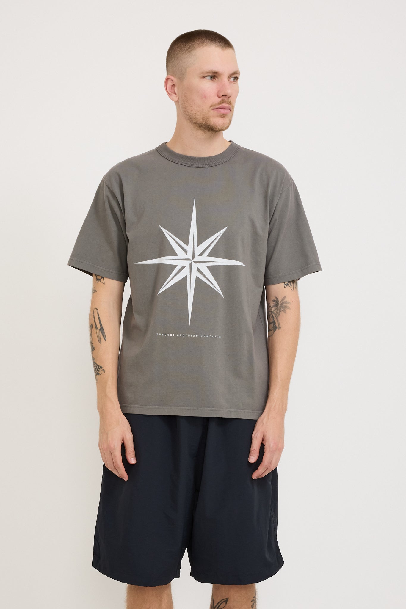 Compass Tee Grey