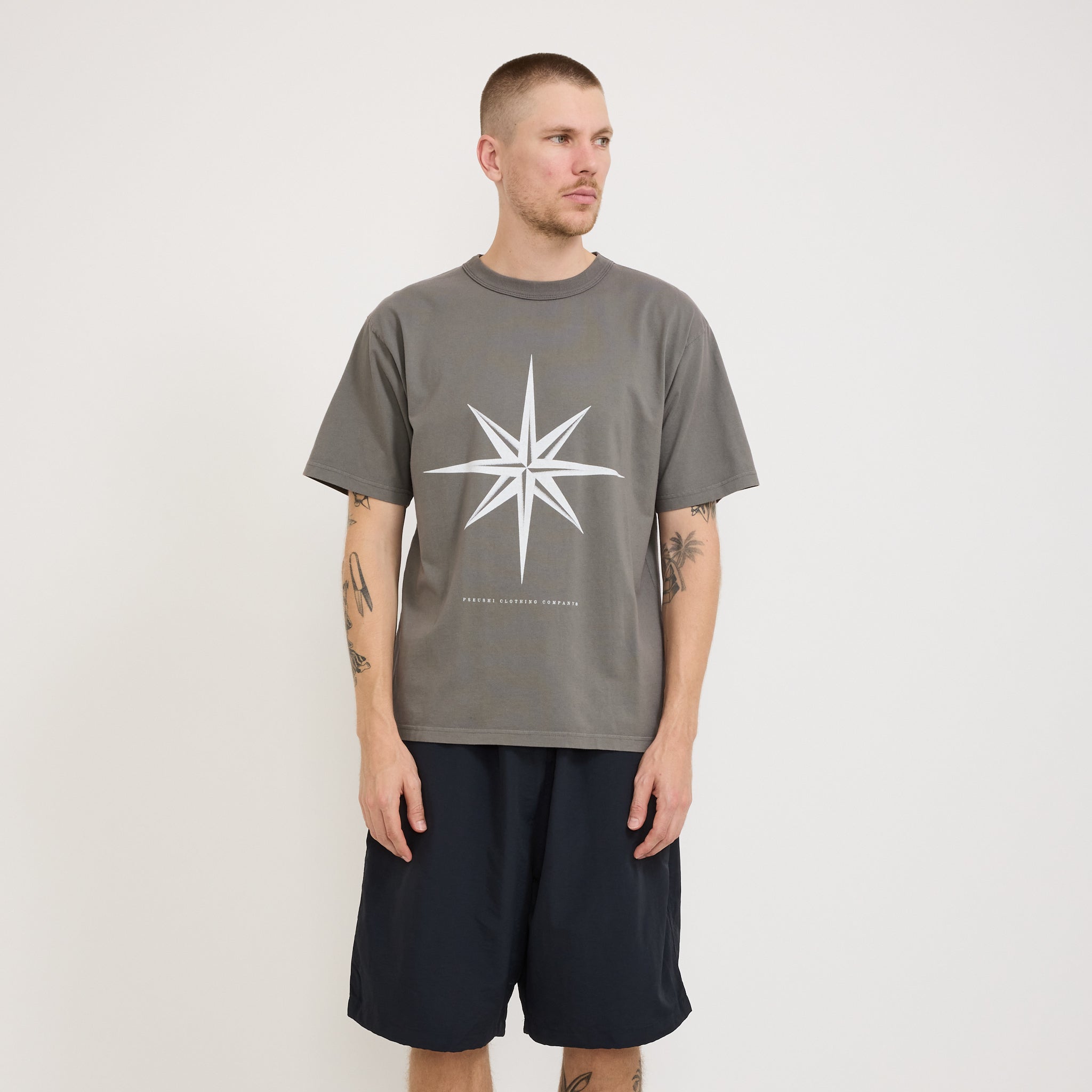 Compass Tee Grey