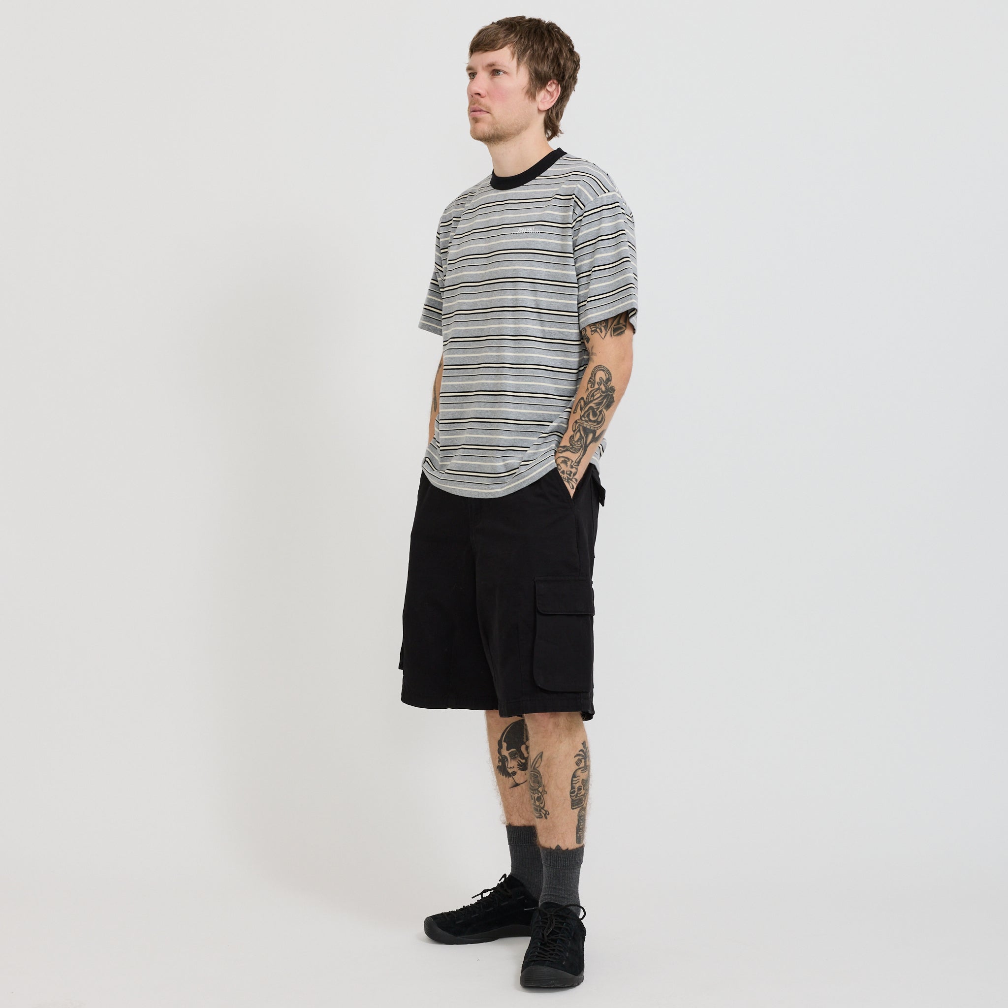Cotton Ripstop Cargo Shorts Black