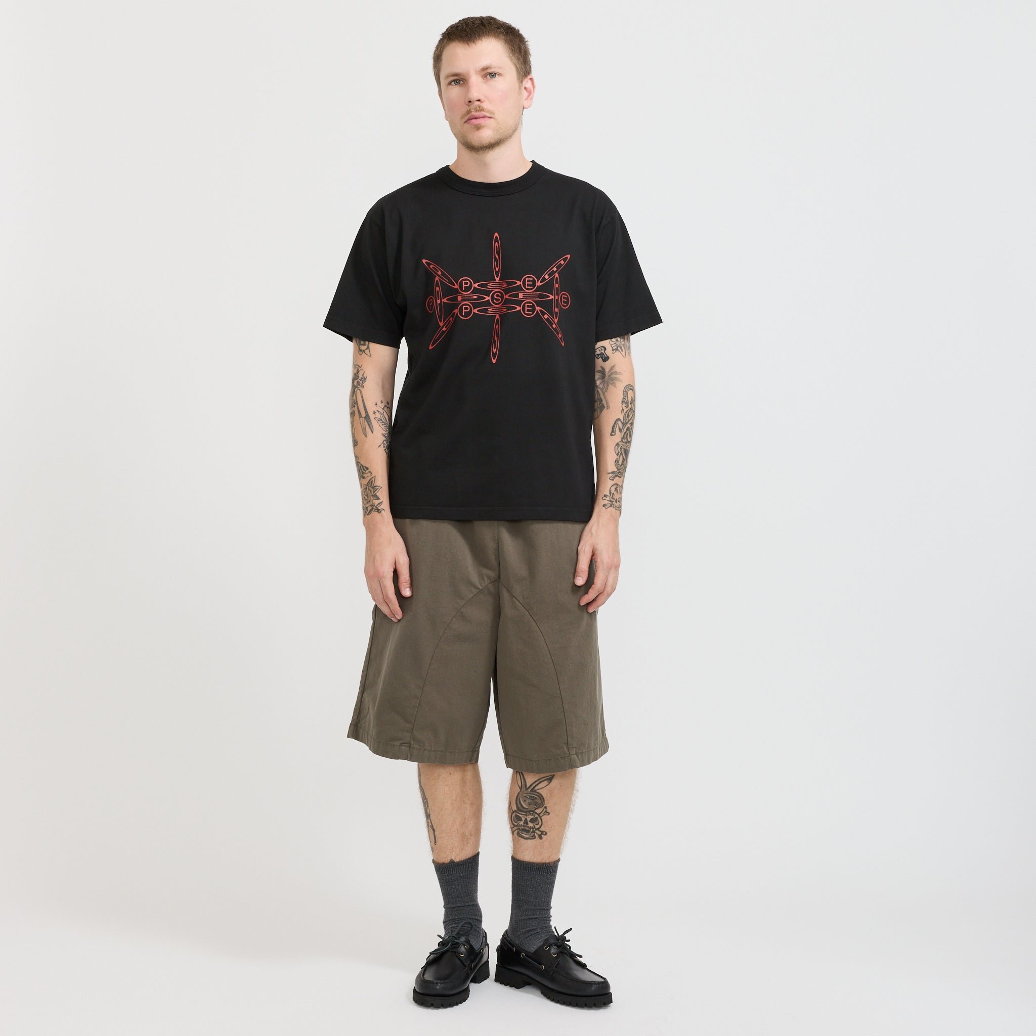 Pseushi | Elasticated Cotton Shorts Bark | Maplestore