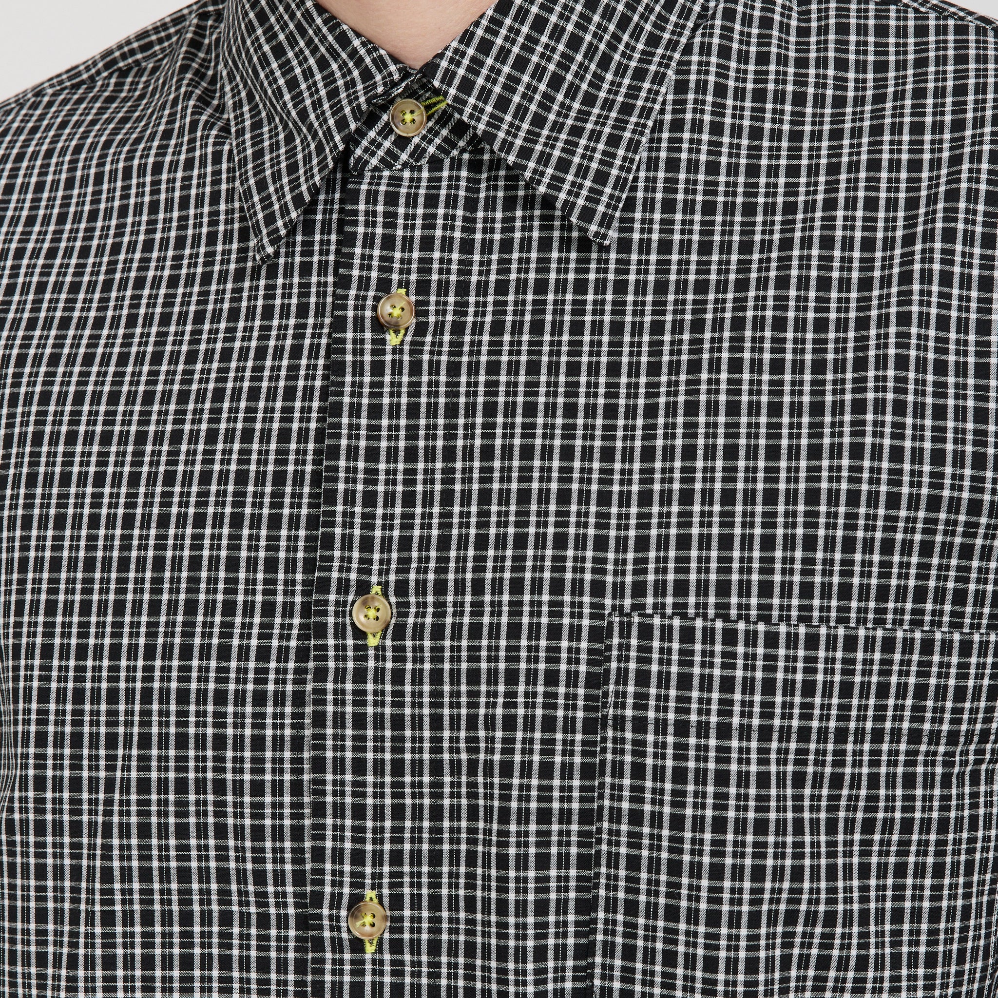 L/S Black Plaid Shirt