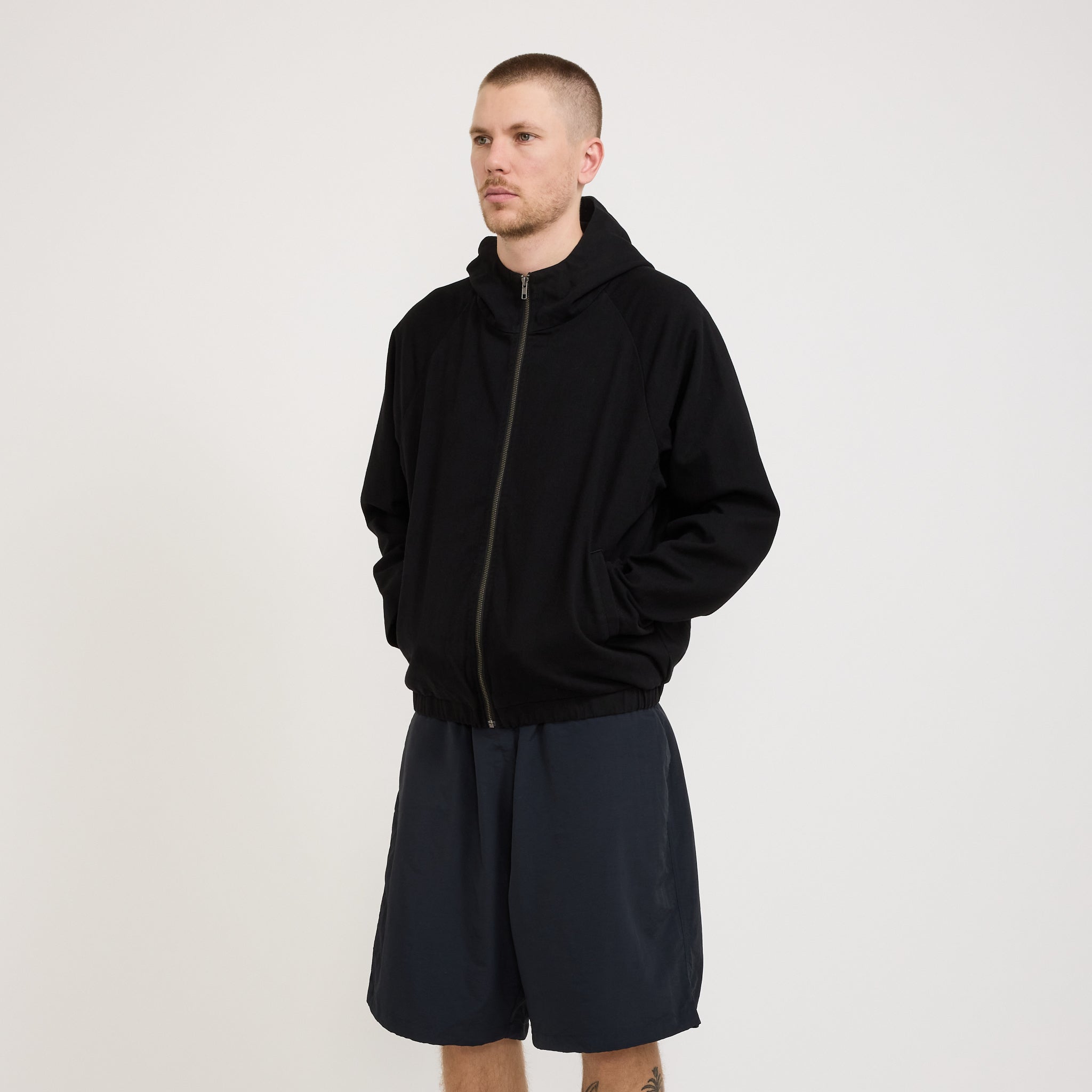Raglan Hooded Zip Jacket