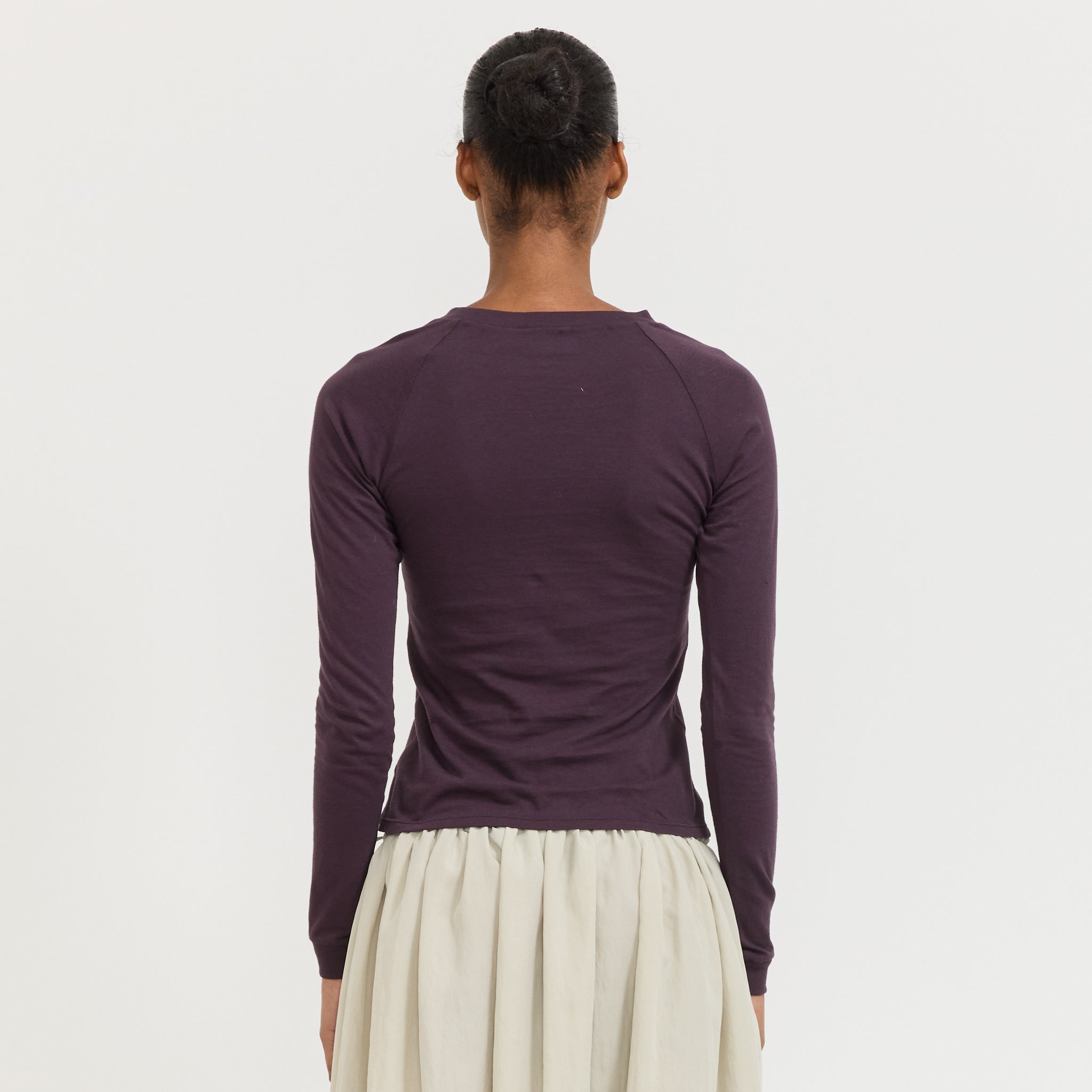 Beam V-Neck Top Purple
