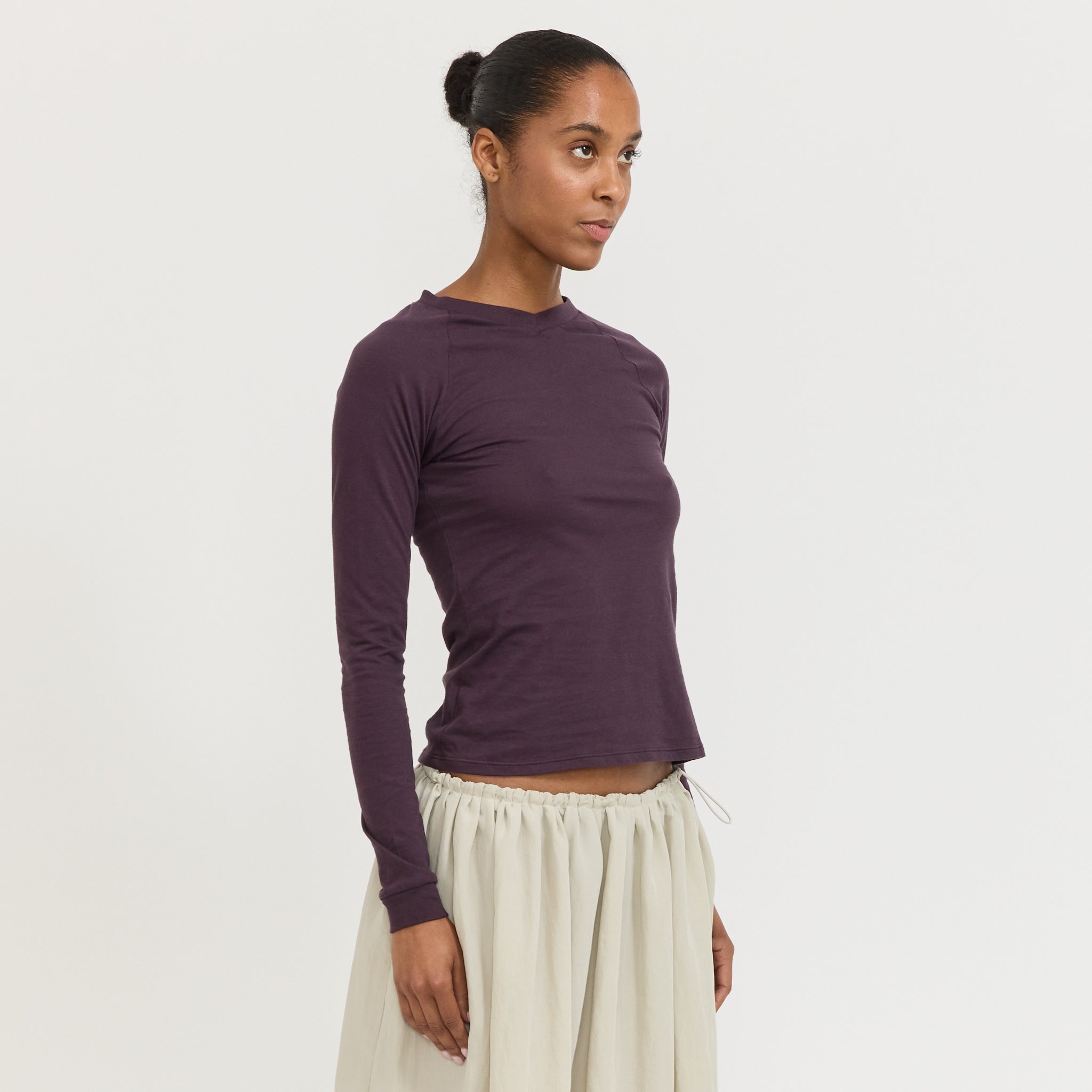 Beam V-Neck Top Purple