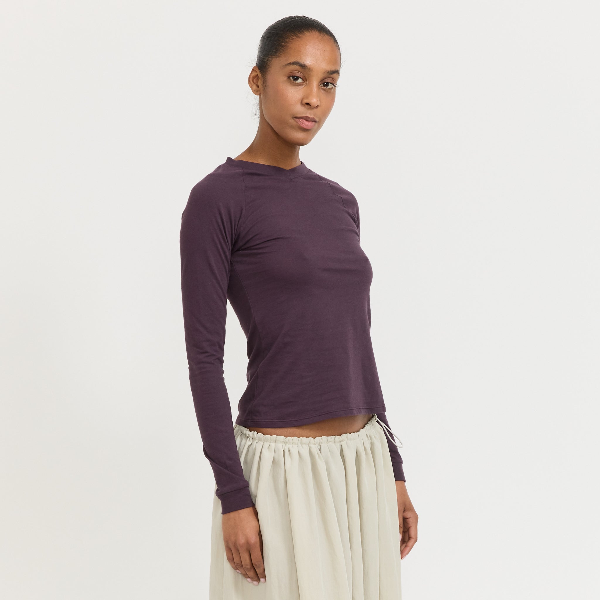 Beam V-Neck Top Purple