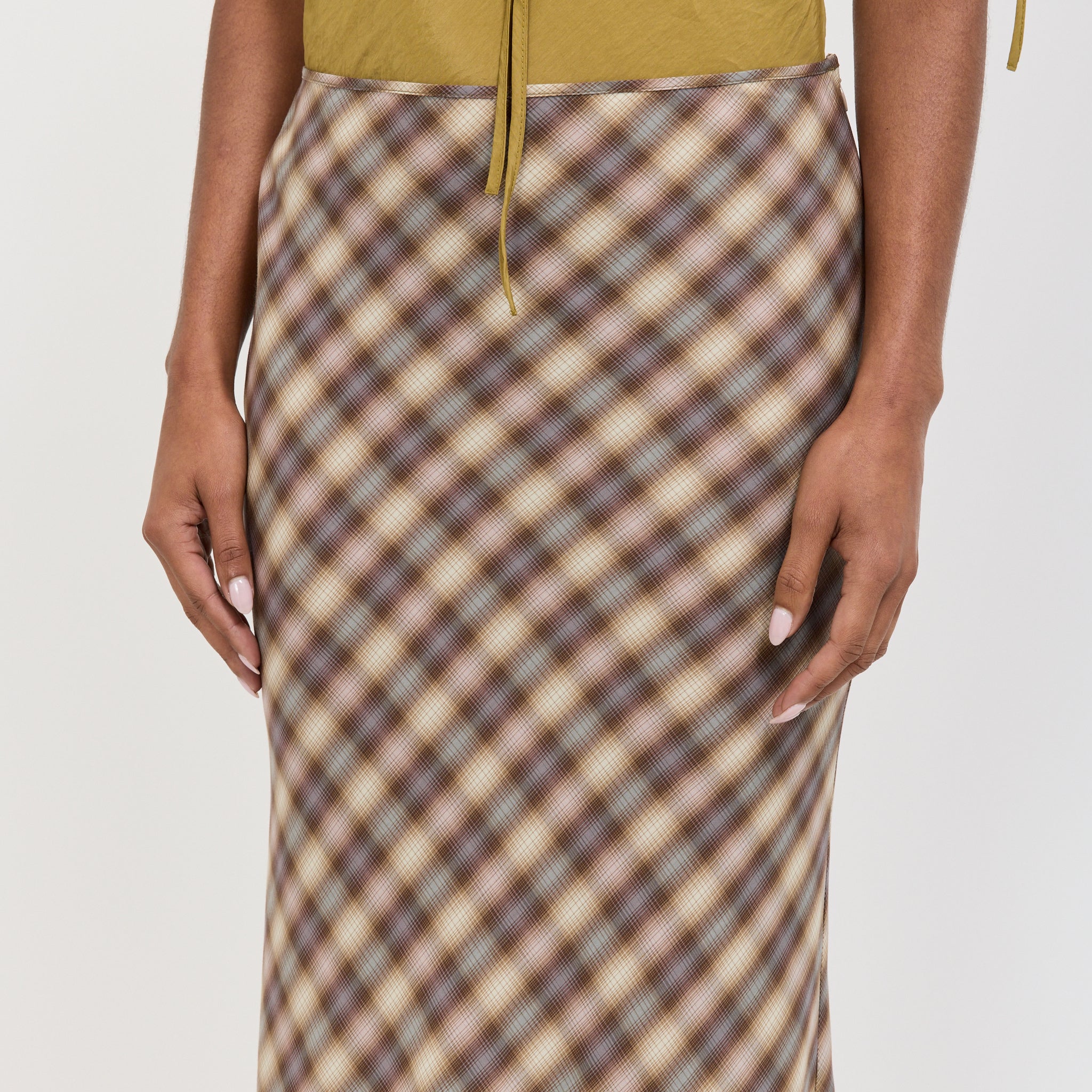 Permanent Vacation | Enmesh Skirt Blur Check | Maplestore