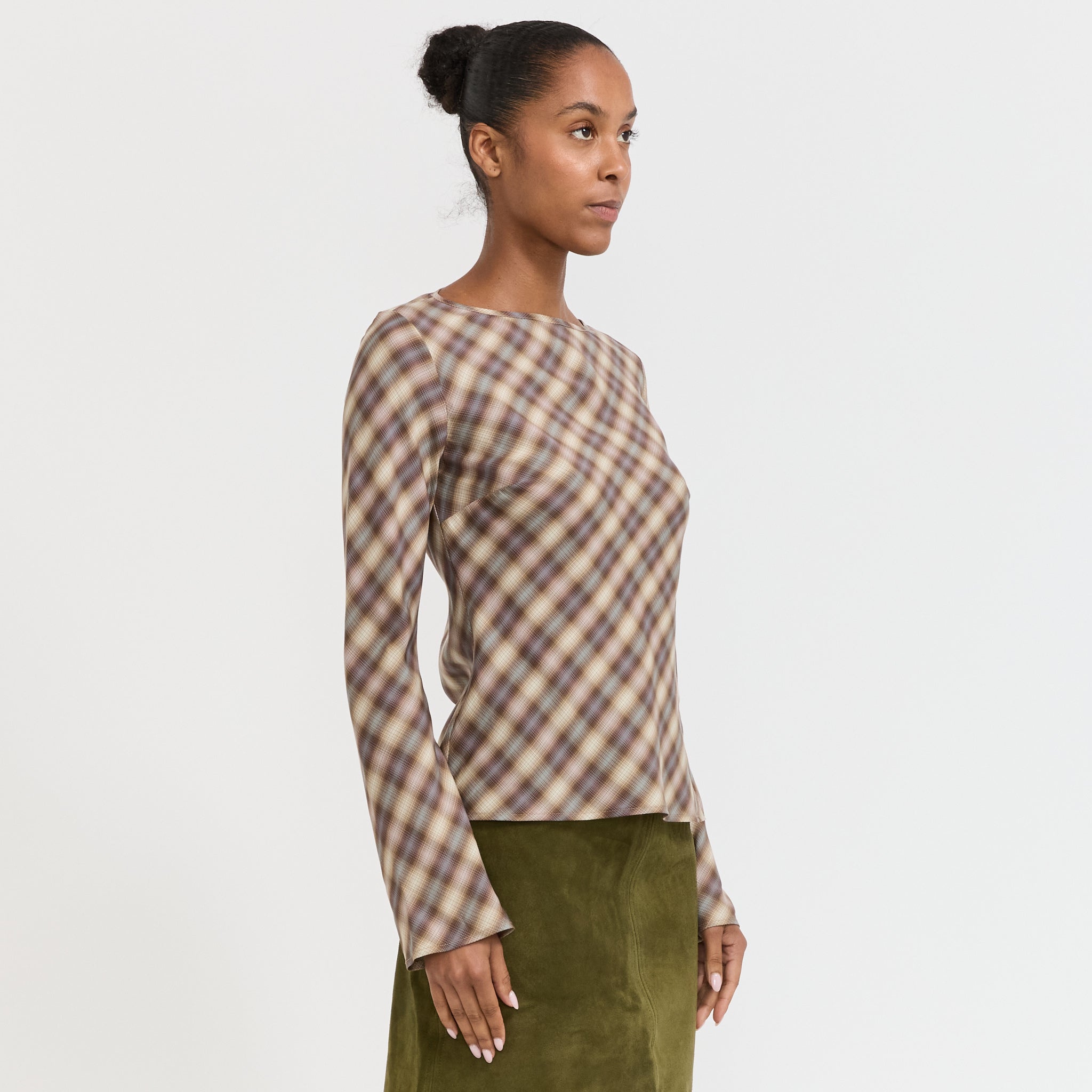 Permanent Vacation | Enmesh Top Blur Check | Maplestore