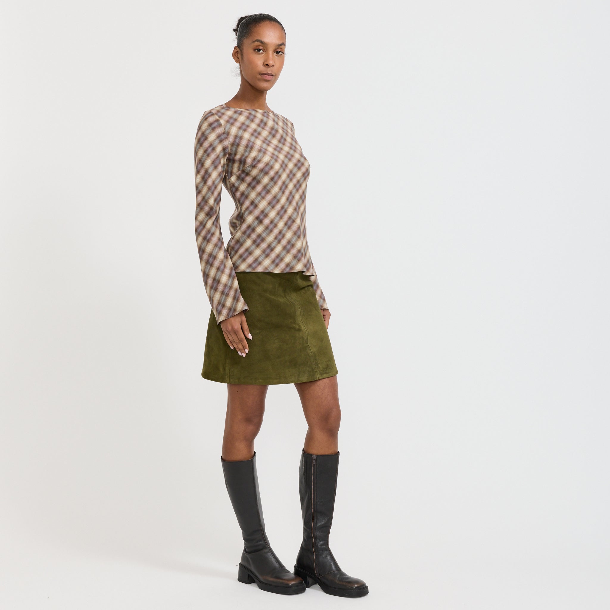 Permanent Vacation | Enmesh Top Blur Check | Maplestore