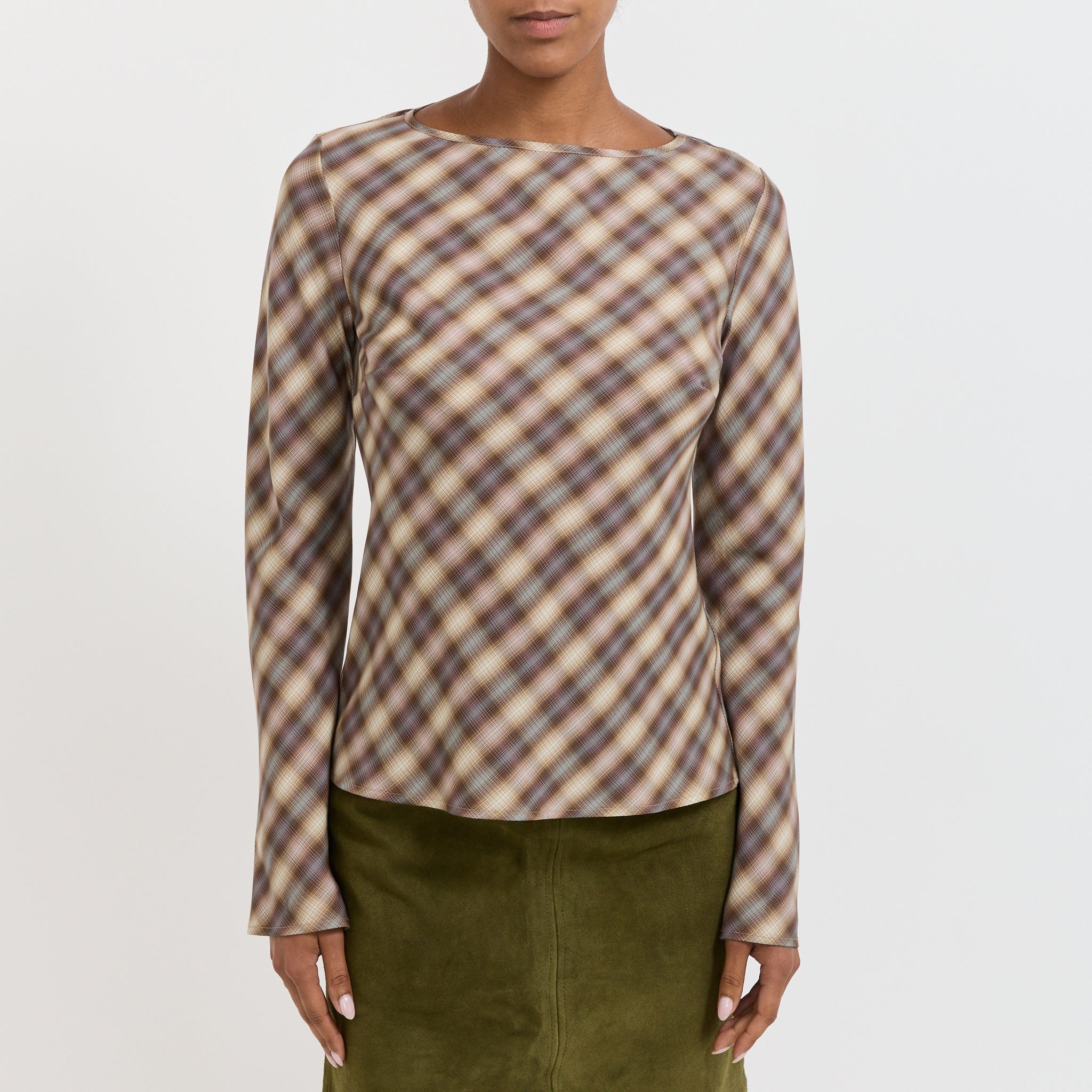 Permanent Vacation | Enmesh Top Blur Check | Maplestore