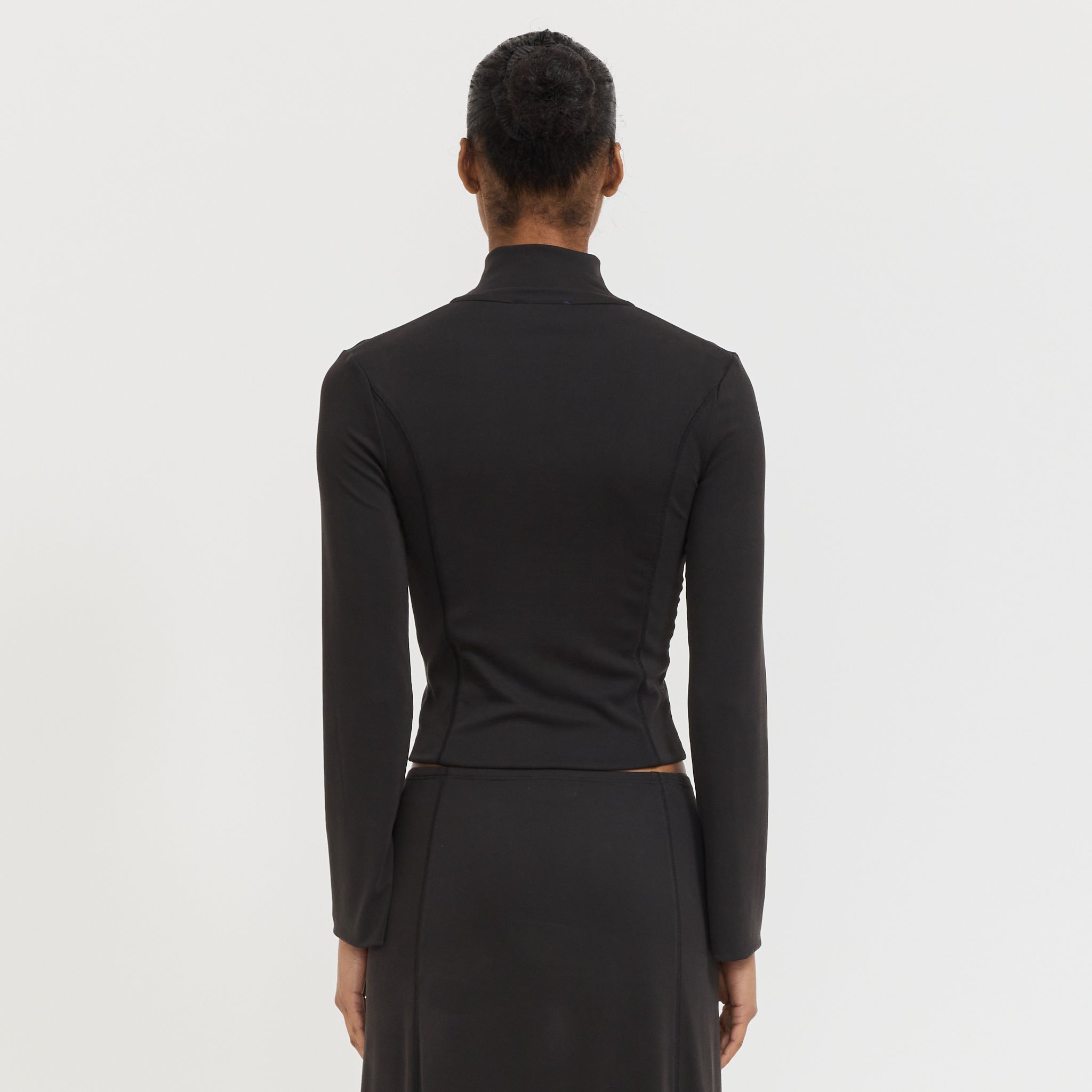 Resonance Zip Cardigan Black