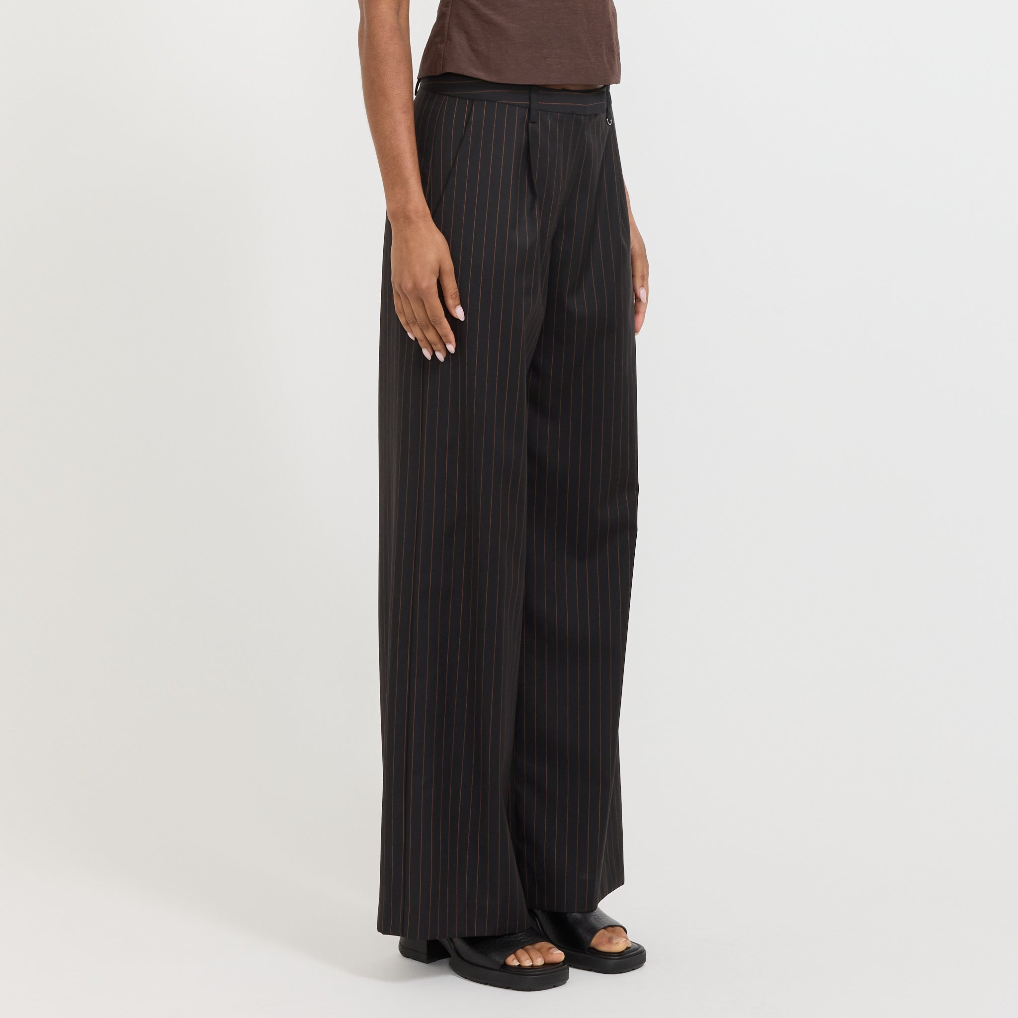 Spatial Trouser Black Pinstripe