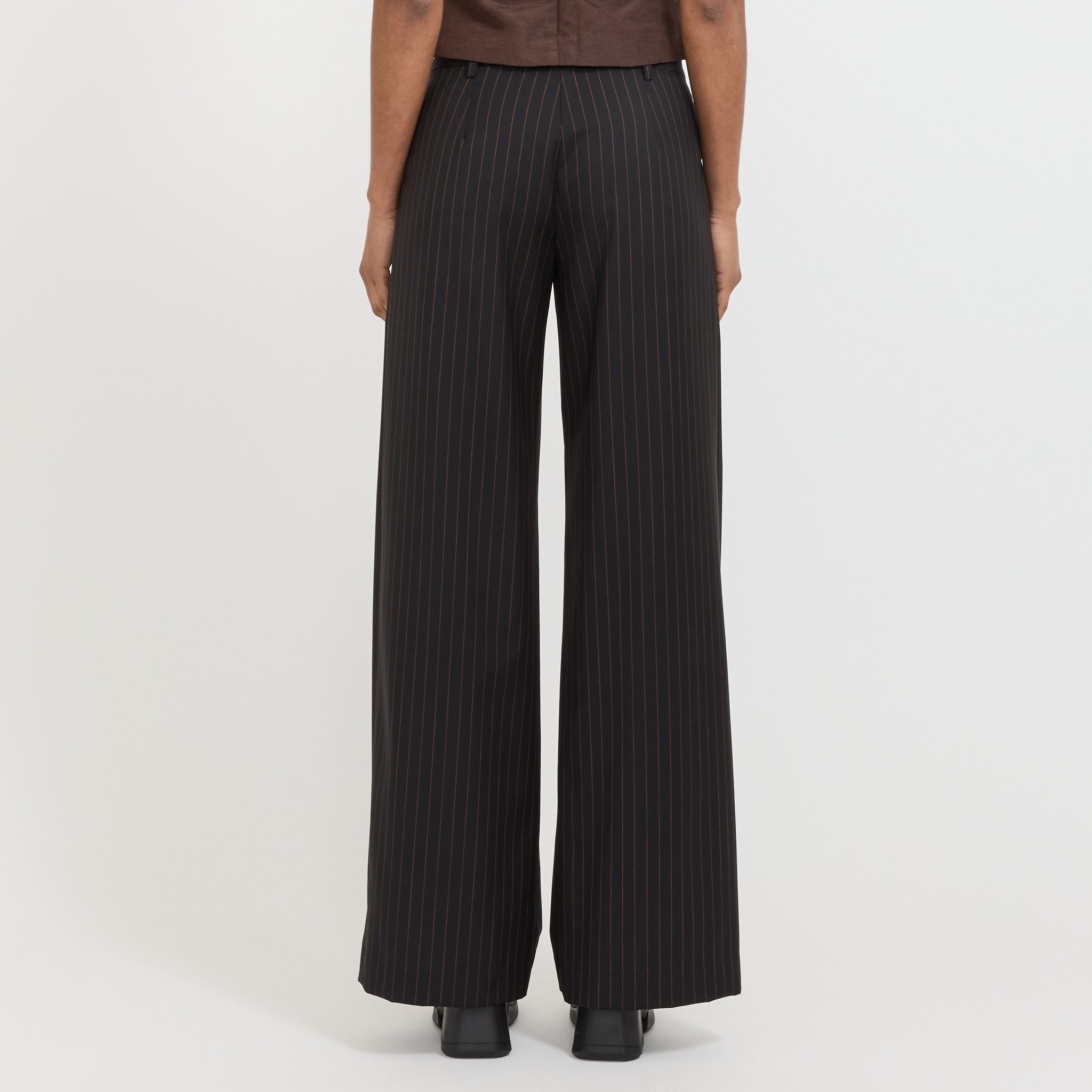 Spatial Trouser Black Pinstripe
