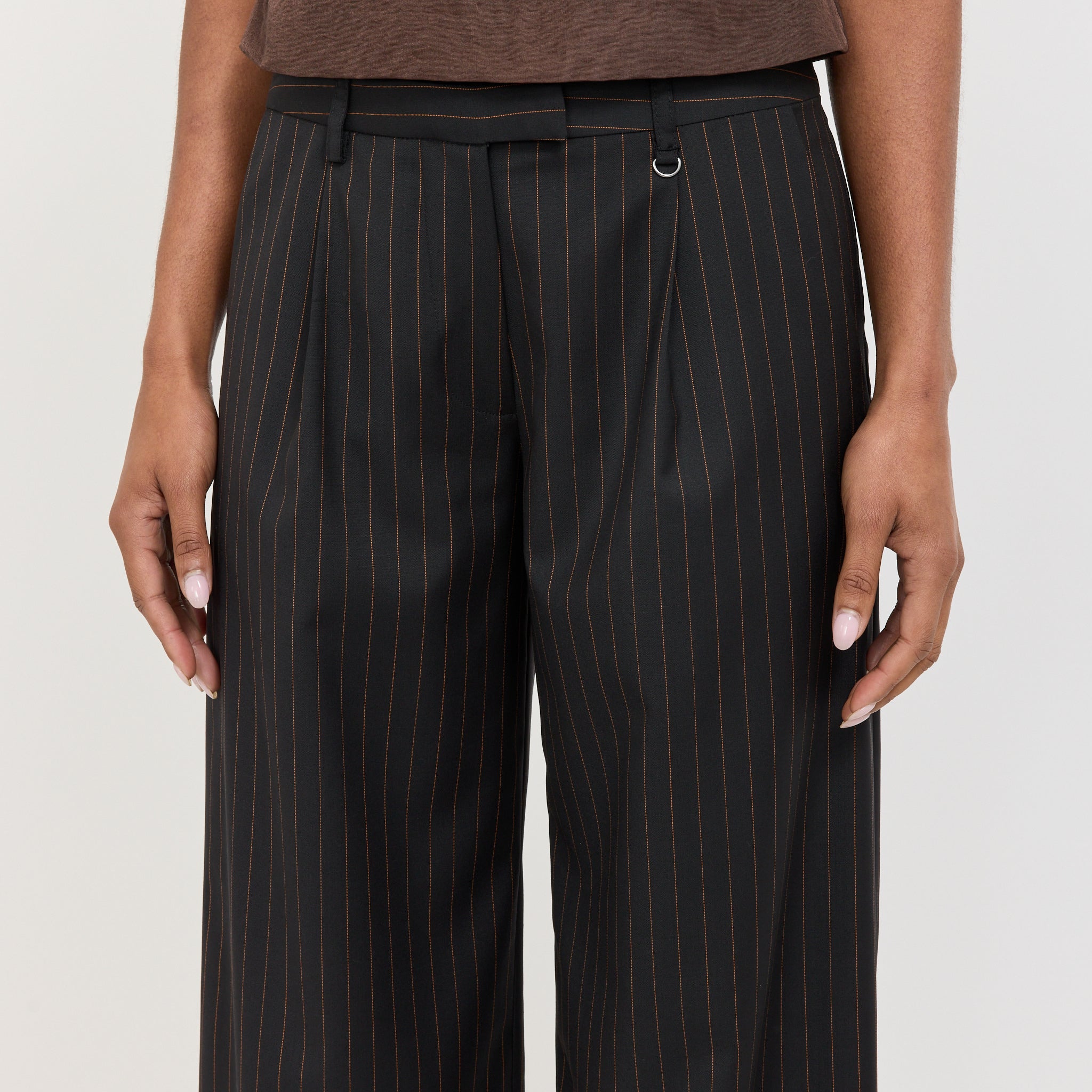 Spatial Trouser Black Pinstripe