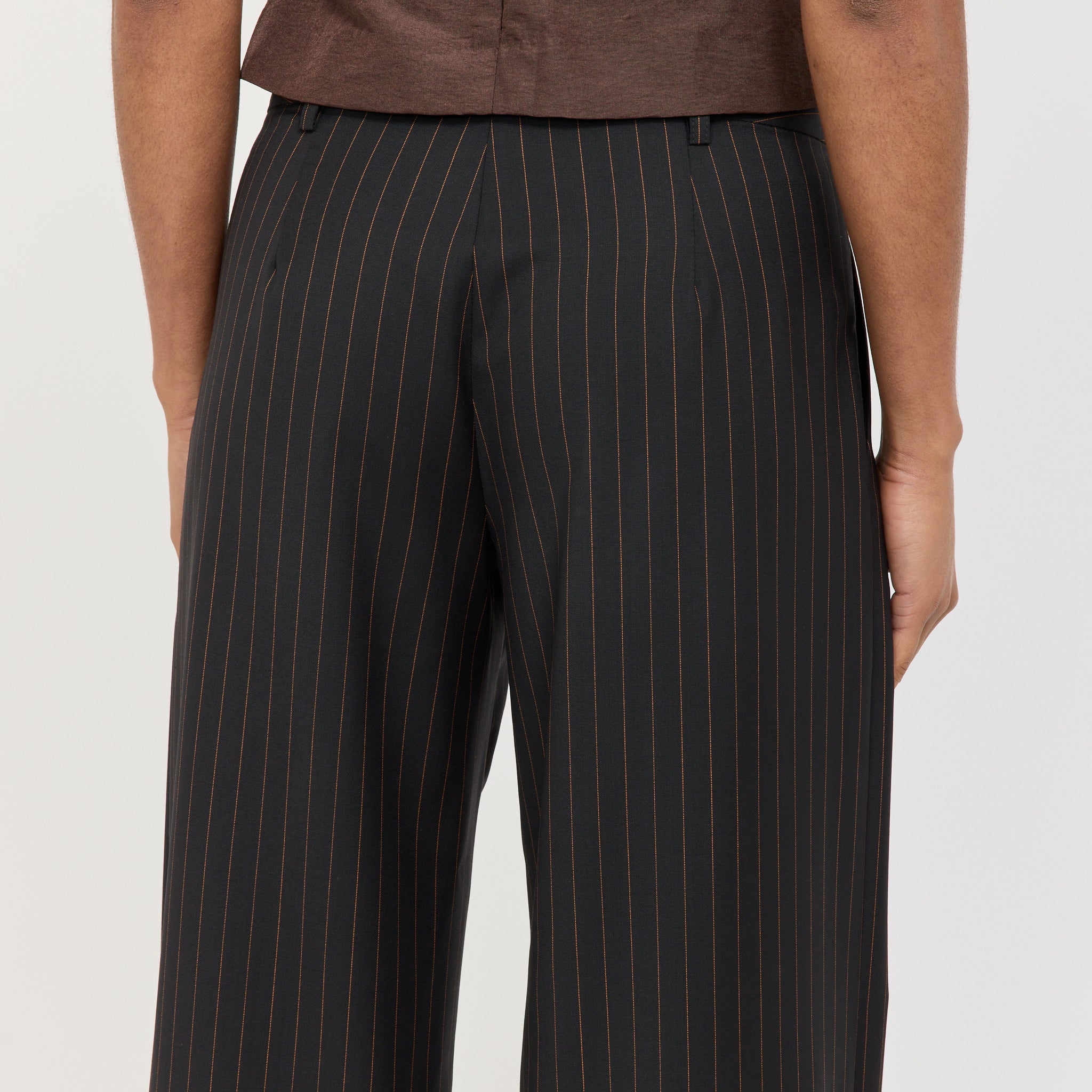 Spatial Trouser Black Pinstripe