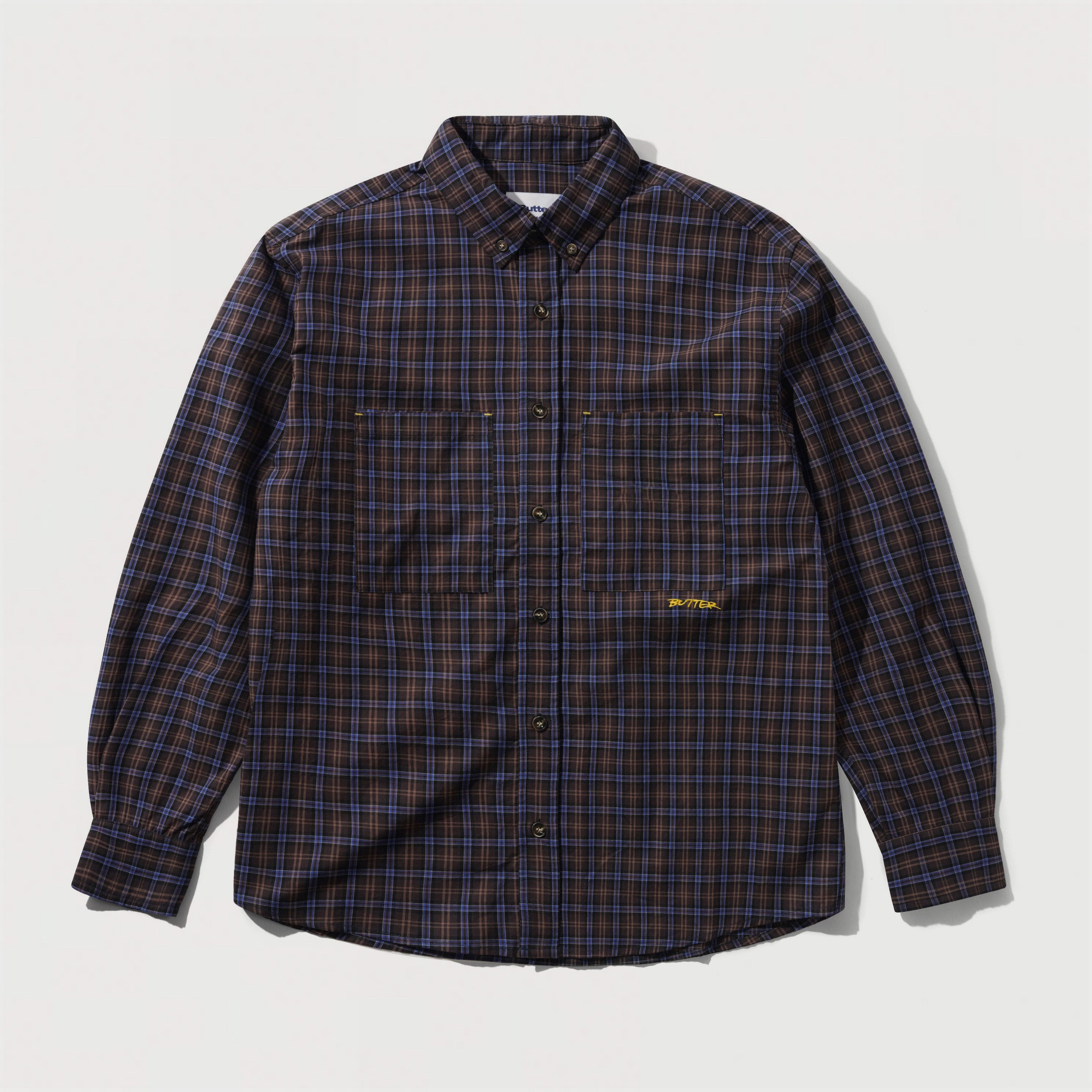 Butter Goods | Plaid Shirt Brown/Cobalt | Maplestore