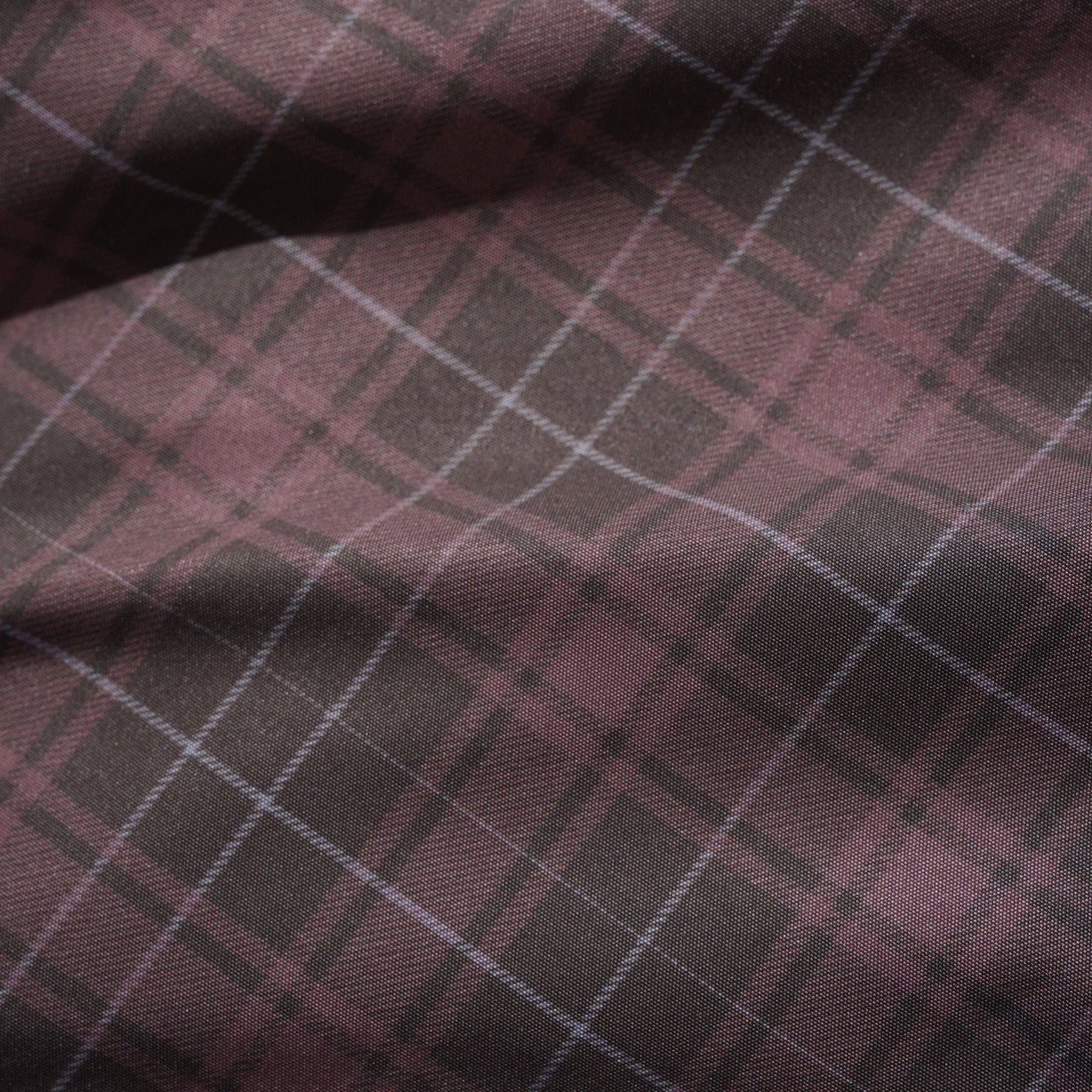 Plaid Nylon Jacket Burgundy